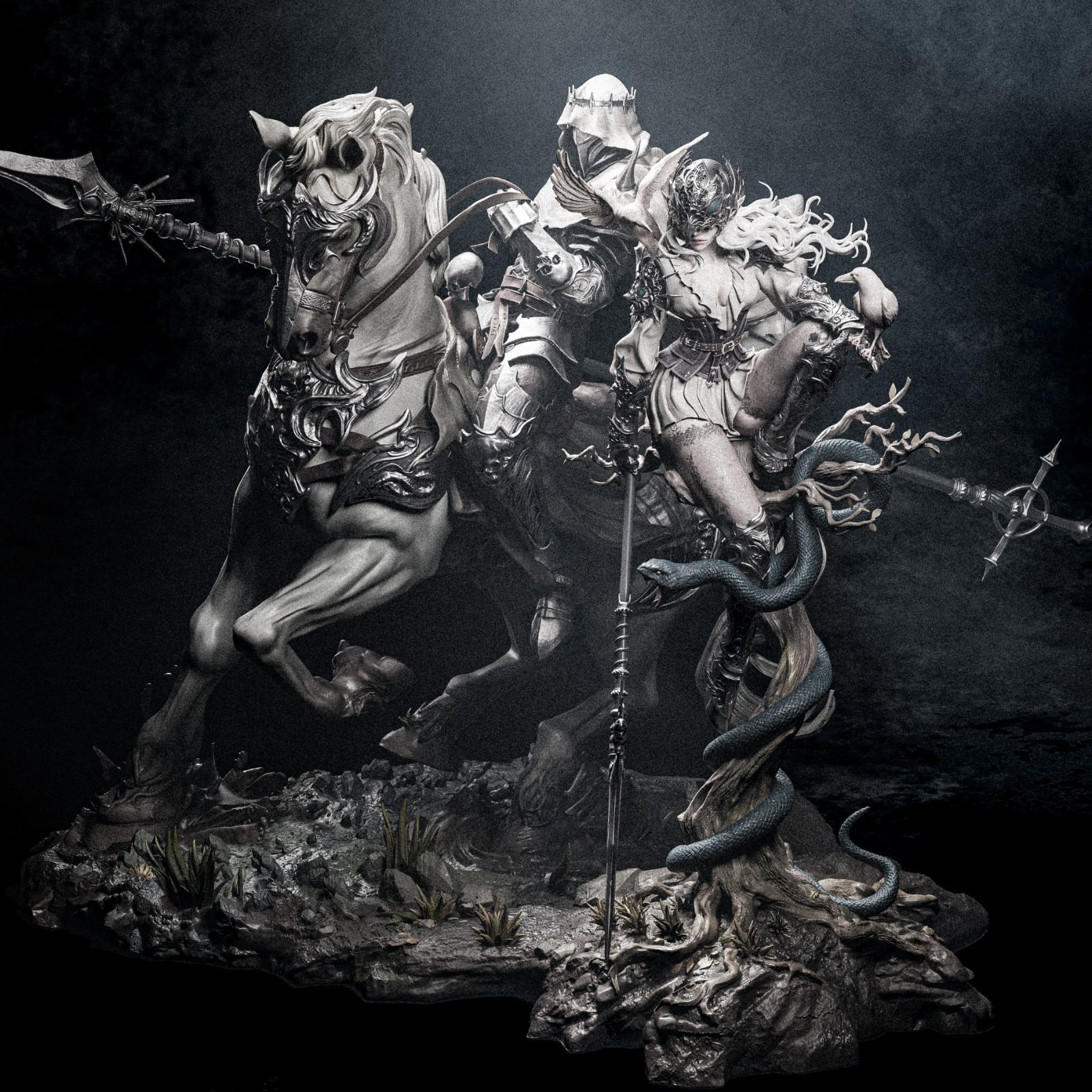 Lenora and Dareios Diorama — studio render 4