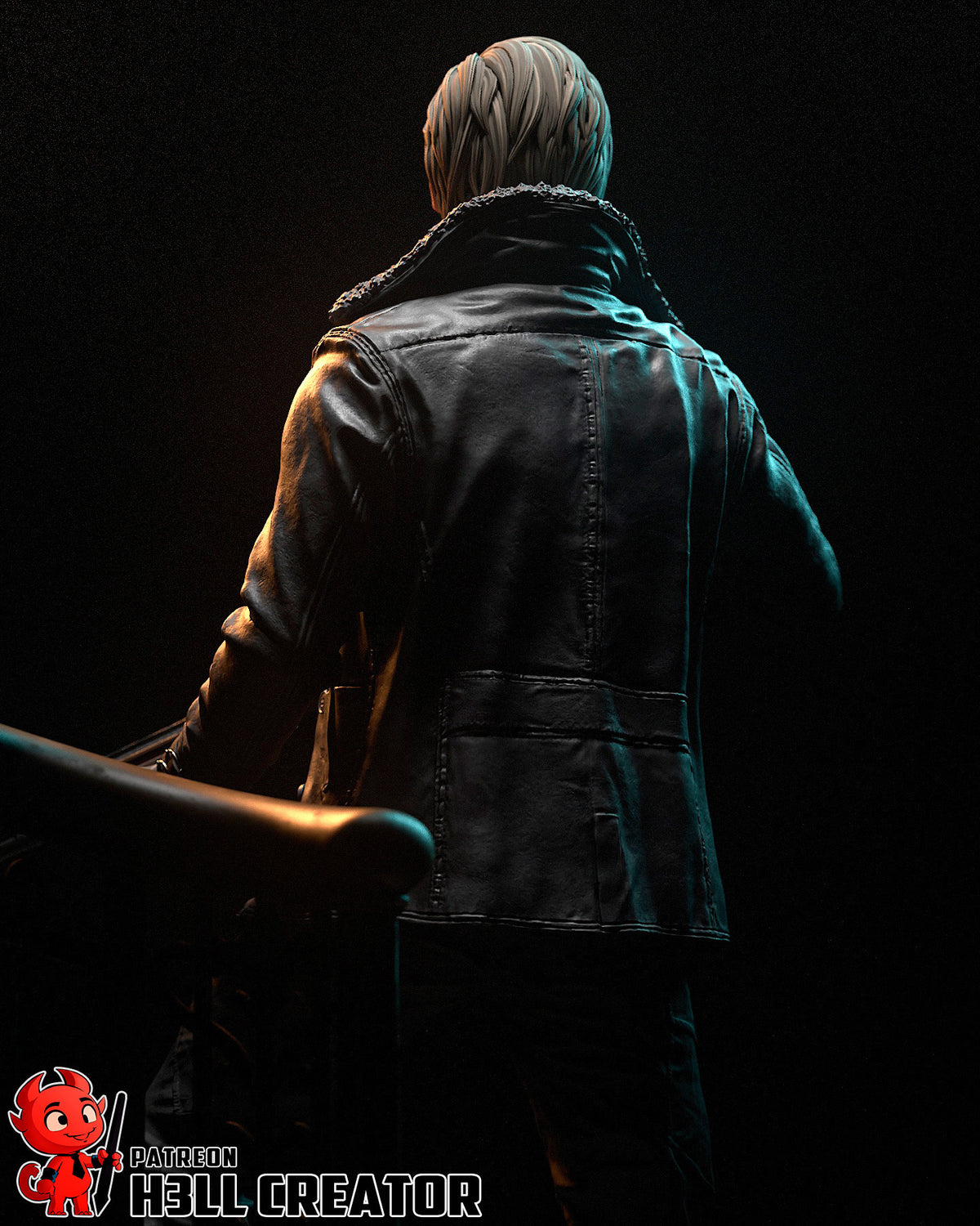 Leon S. Kennedy (Resident Evil) resin figure by h3LLcreator — studio render 8