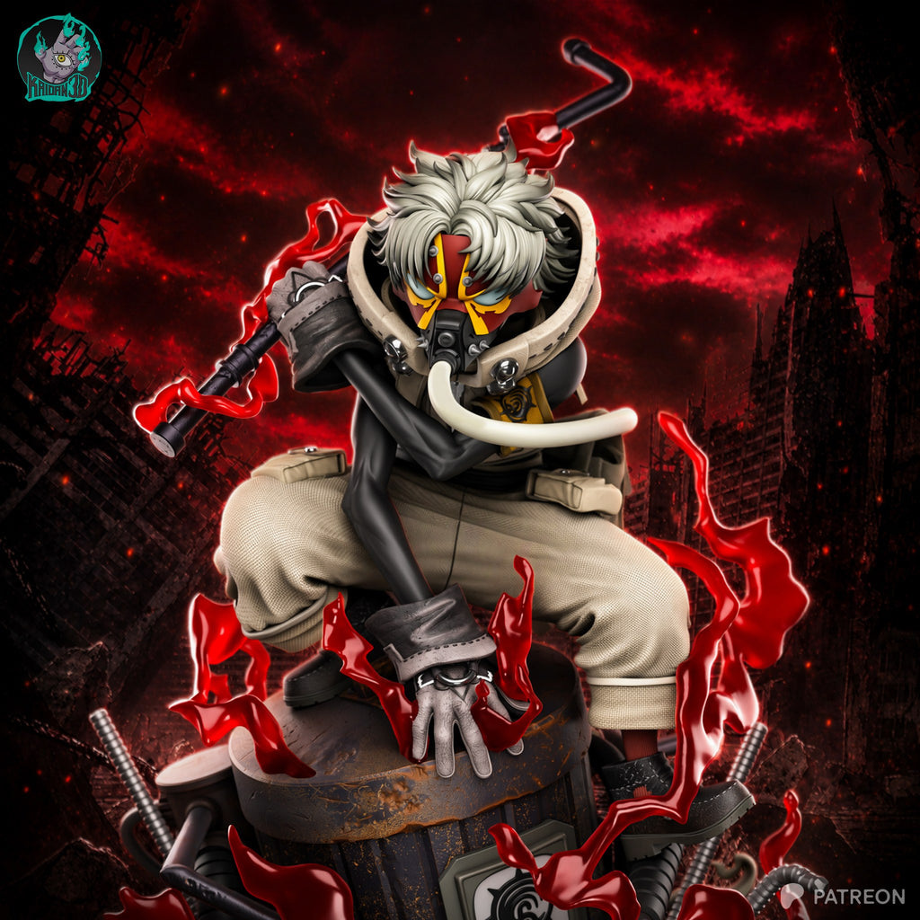 Rudo (Gachiakuta) resin figure by Kaidan 3D — studio render 5