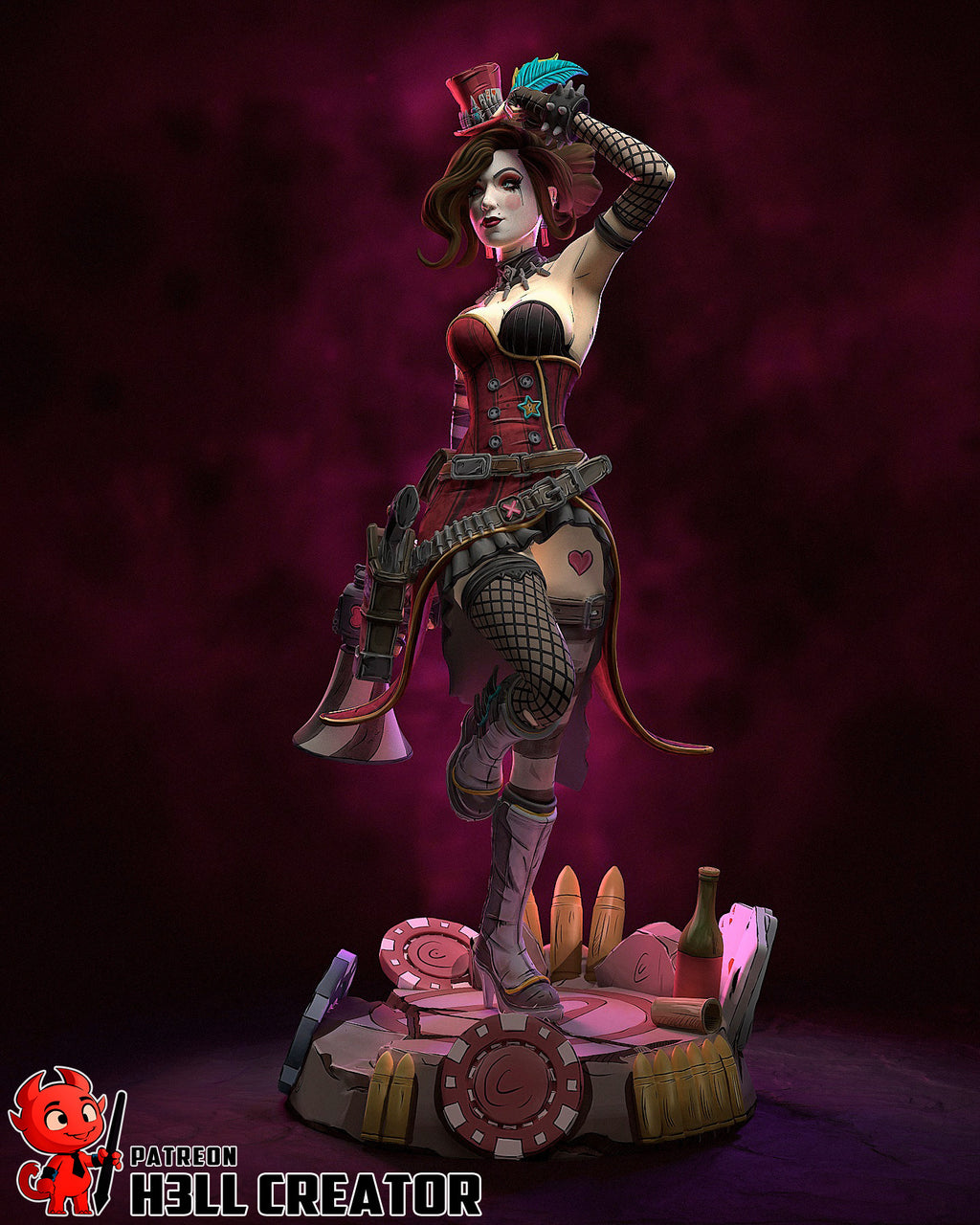 Mad Moxxi (Borderlands) resin figure by h3LLcreator — studio render 4