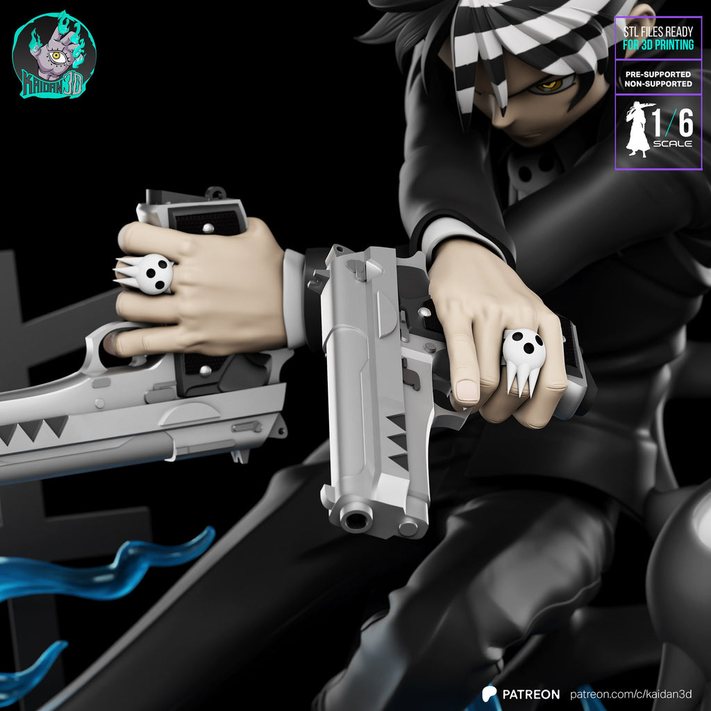 Death the Kid (Soul Eater) resin figure by Kaidan 3D — studio render 2