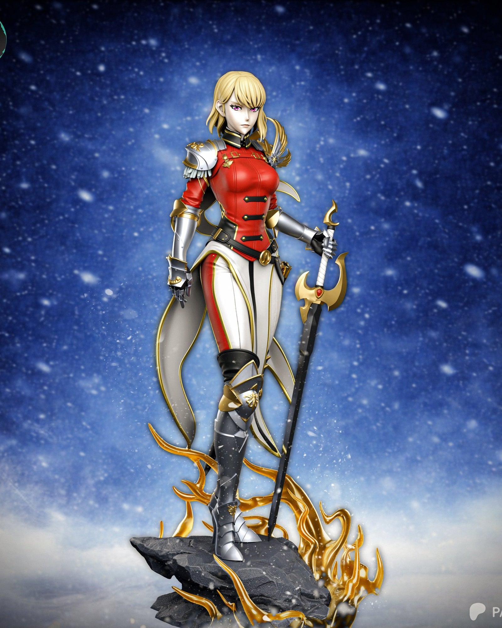 Cha Hae-In (Solo Leveling) resin figure by Kaidan 3D — studio render 6