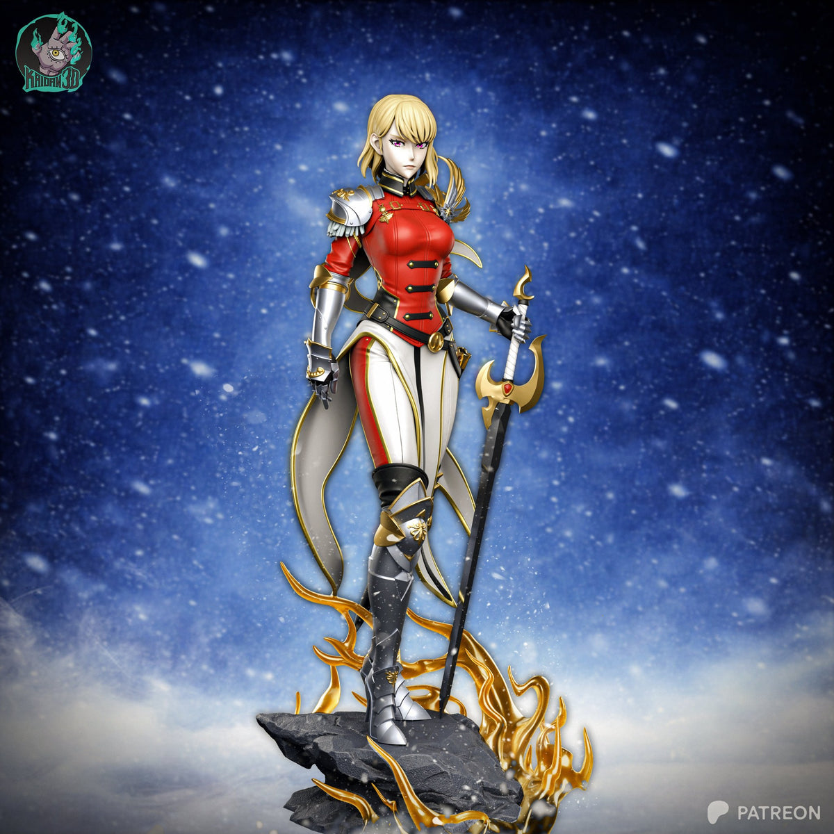 Cha Hae-In (Solo Leveling) resin figure by Kaidan 3D — studio render 6