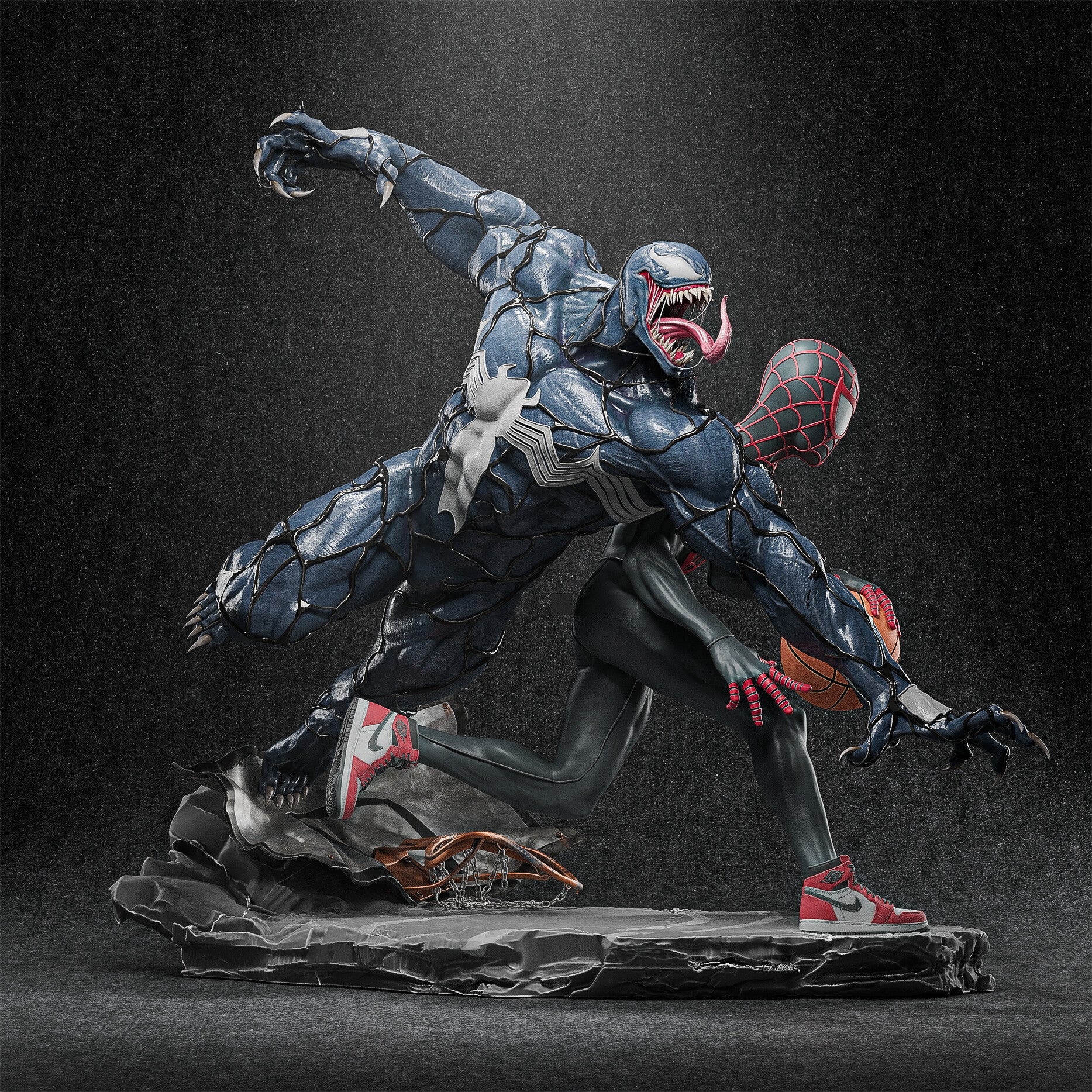 Miles Morales and Venom — studio render 7