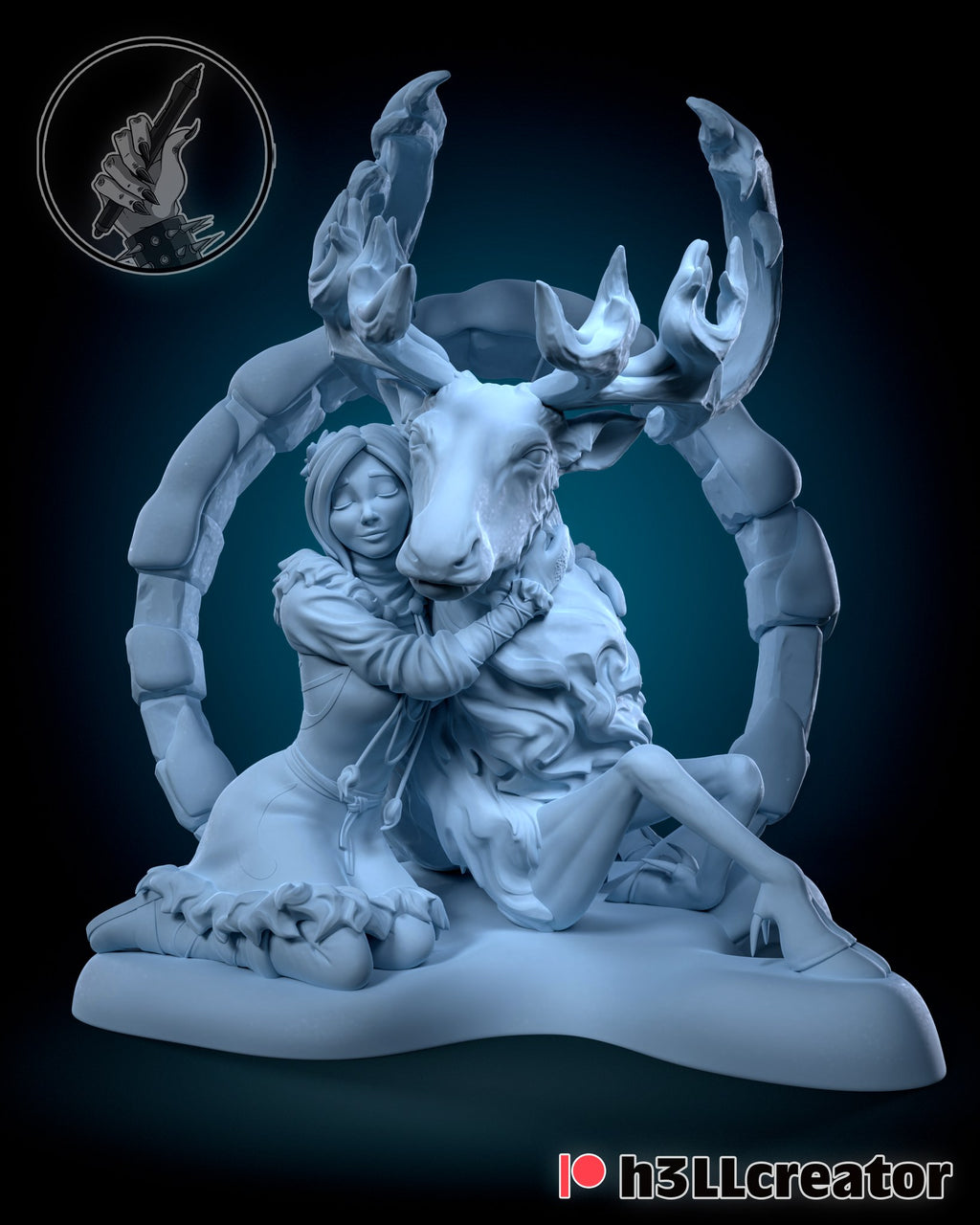 Avery and Rohan (_Original Characters) resin figure by h3LLcreator — studio render 4