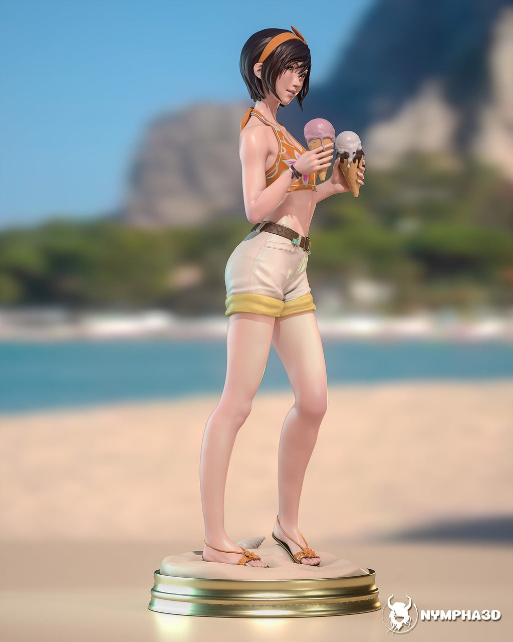 Yuffie Kisaragi (Final Fantasy) resin figure by Nympha — studio render 2