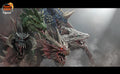 Tiamat Dungeons and Dragons resin figure by NomNom Figures — studio preview 1