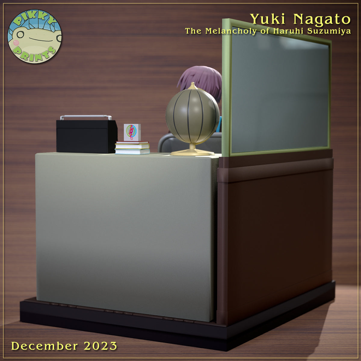 Yuki Nagato (The Melancholy of Haruhi Suzumiya) resin figure by PikkyPrints — studio render 5