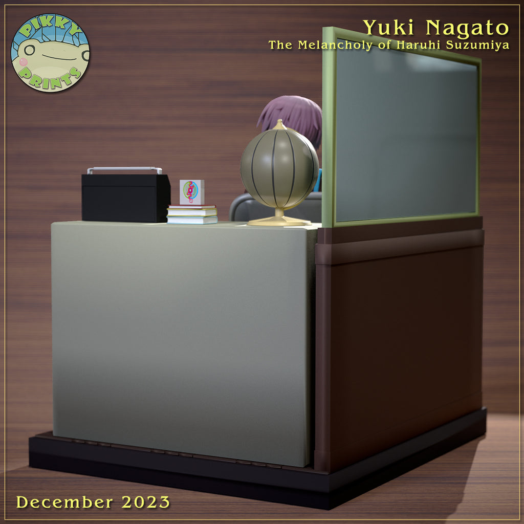Yuki Nagato (The Melancholy of Haruhi Suzumiya) resin figure by PikkyPrints — studio render 5