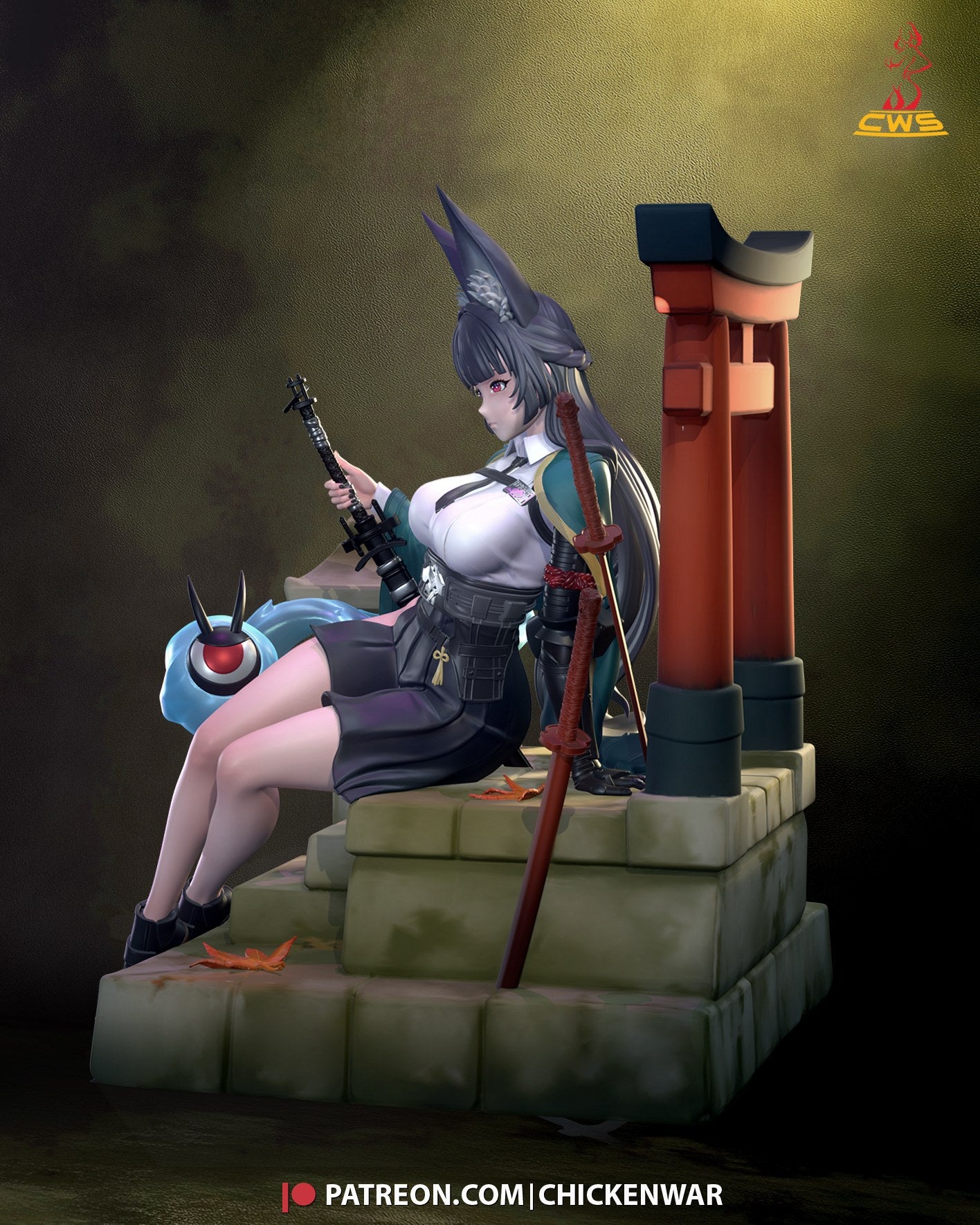 Hoshimi Miyabi (Zenless Zone Zero) resin figure by CW Studio — studio render 5