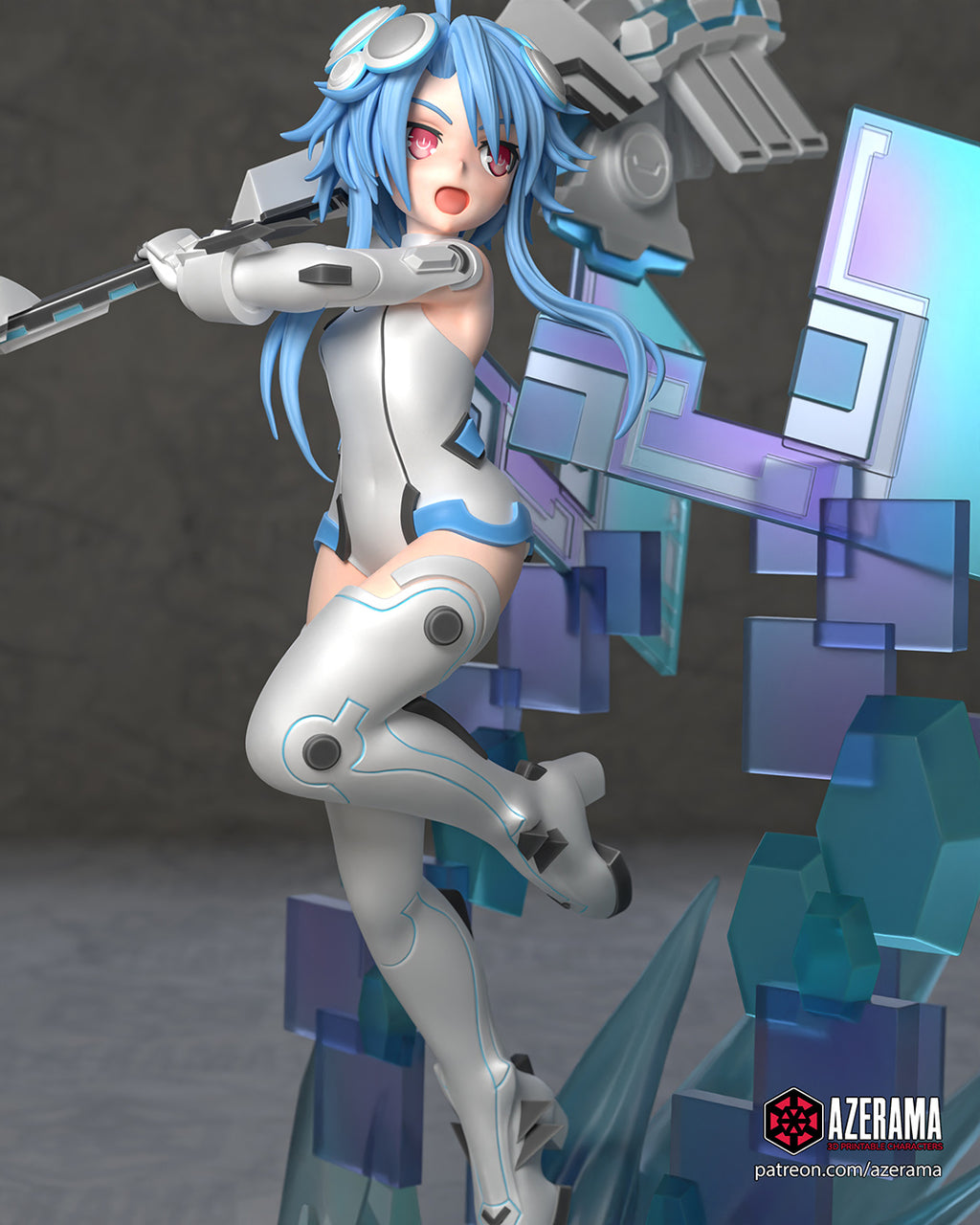 White Heart (Hyperdimension Neptunia) resin figure by Azerama — studio render 2