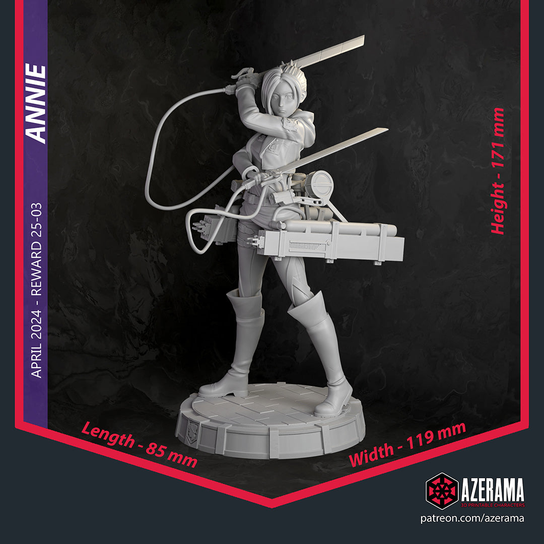 Annie Leonhart (Attack on Titan) resin figure by Azerama — studio render 2