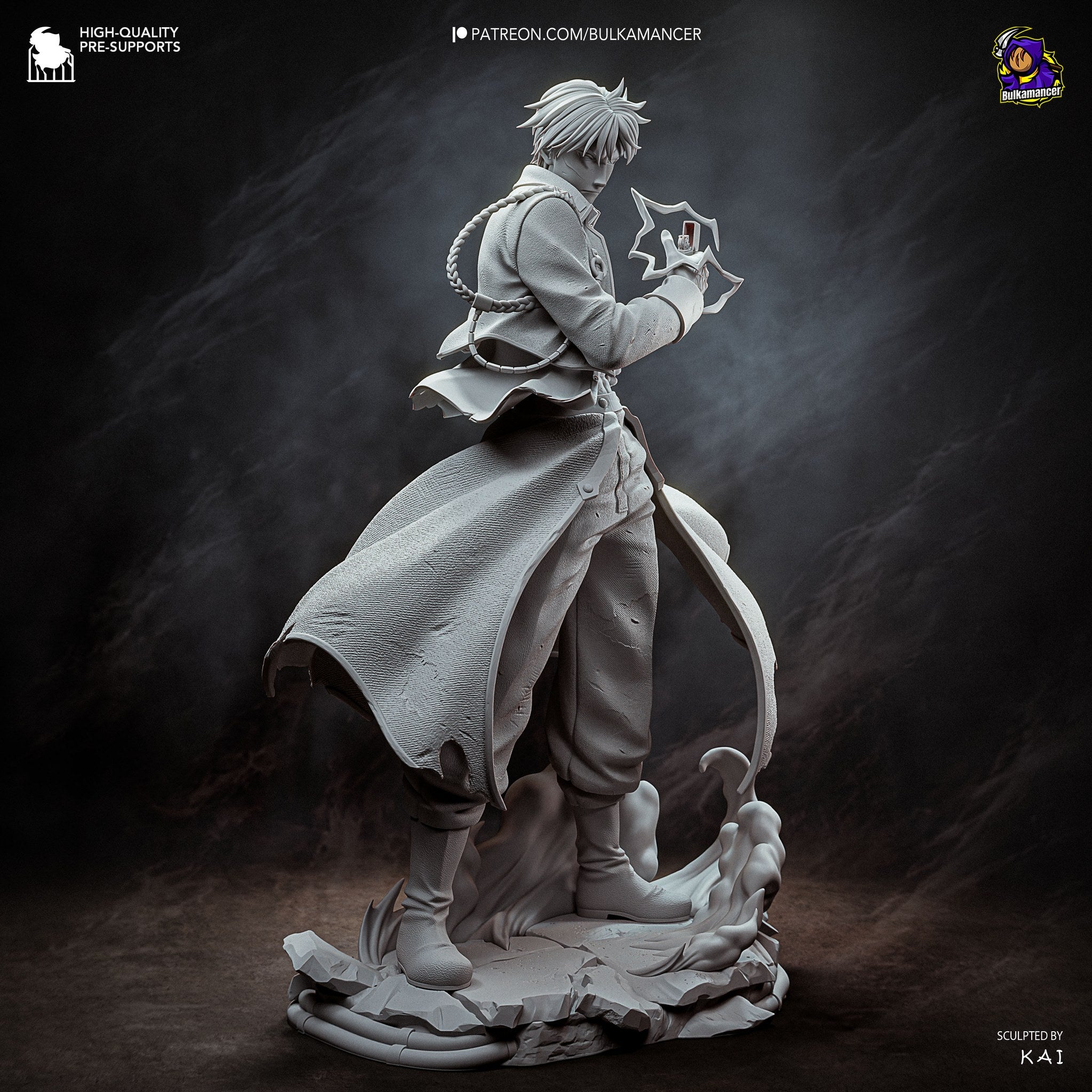 Roy Mustang (Fullmetal Alchemist) resin figure by Bulkamancer — studio render 12