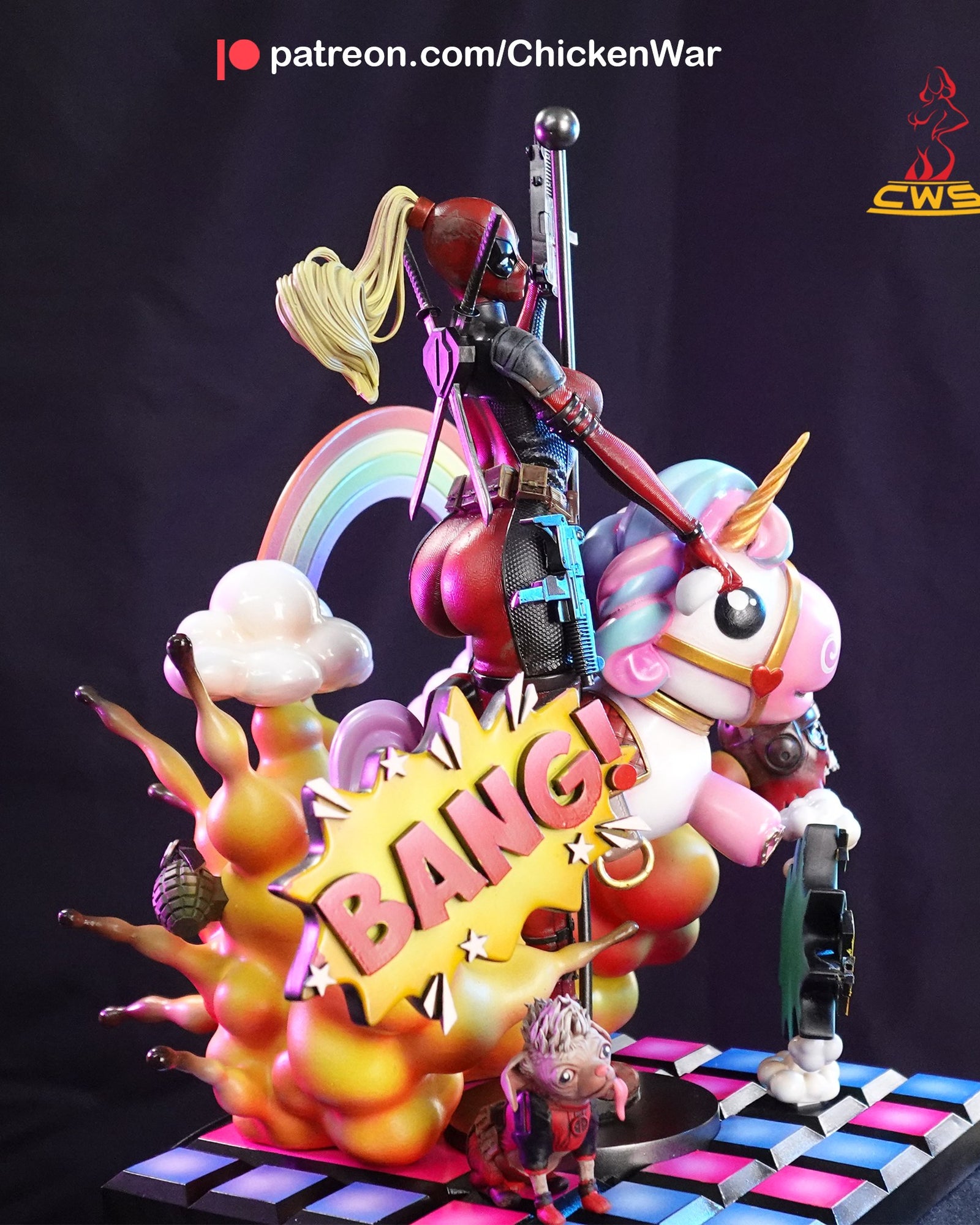 Lady Deadpool (Marvel) resin figure by CW Studio — studio render 3