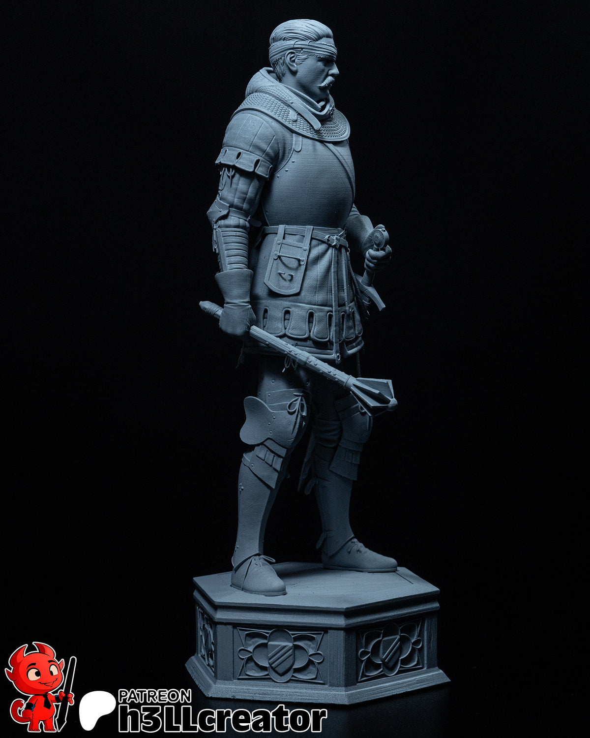 Jan Zizka (Kingdom Come Deliverance) resin figure by h3LLcreator — studio render 7