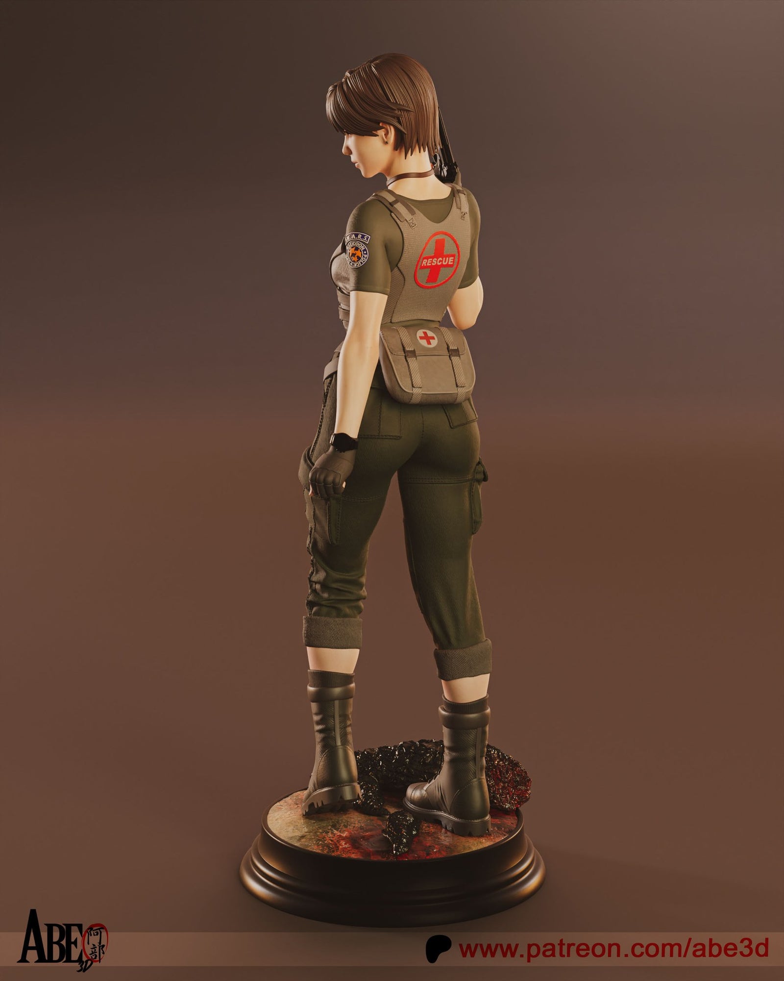 Rebecca Chambers (Resident Evil) resin figure by Abe3D — studio render 5
