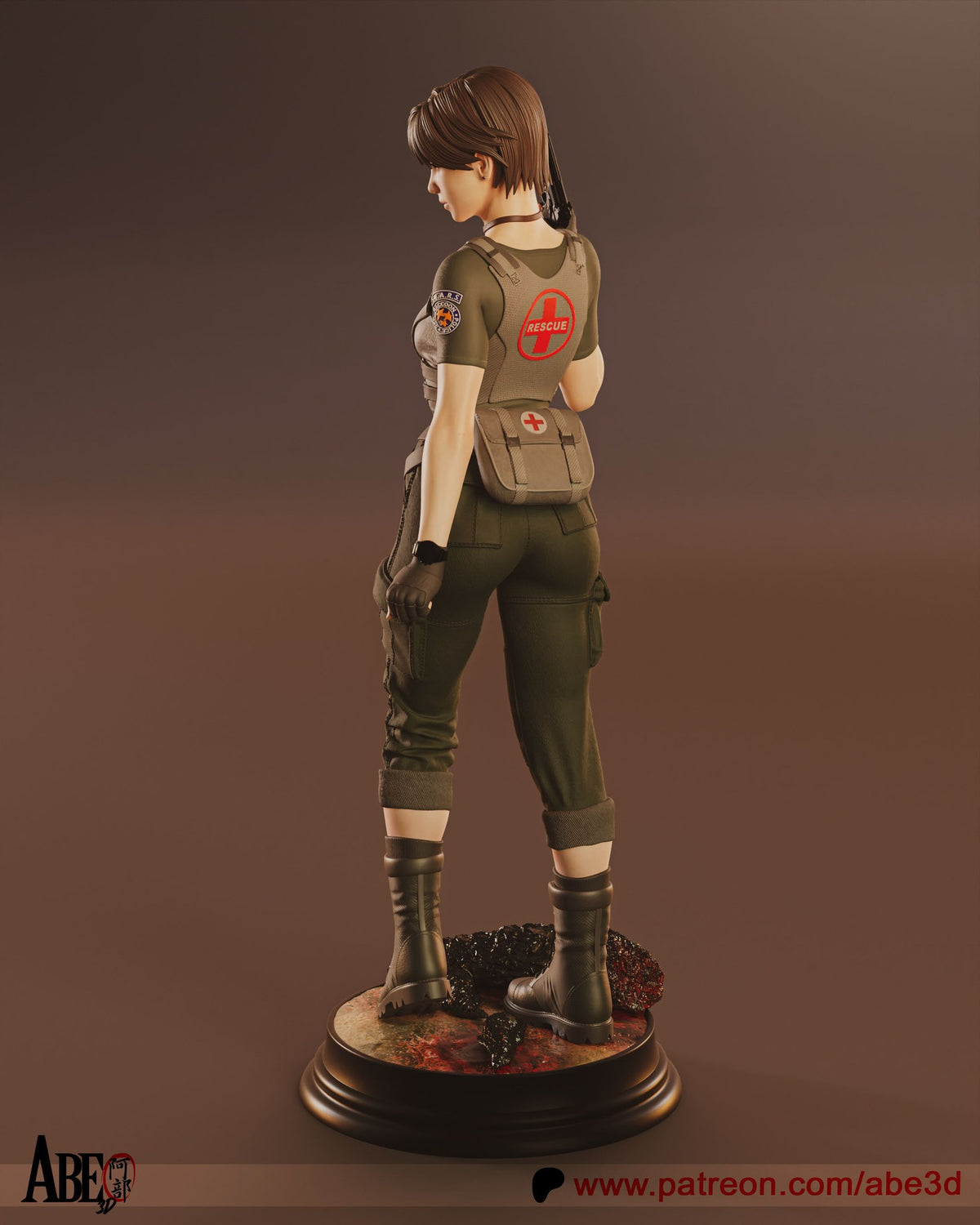 Rebecca Chambers (Resident Evil) resin figure by Abe3D — studio render 5