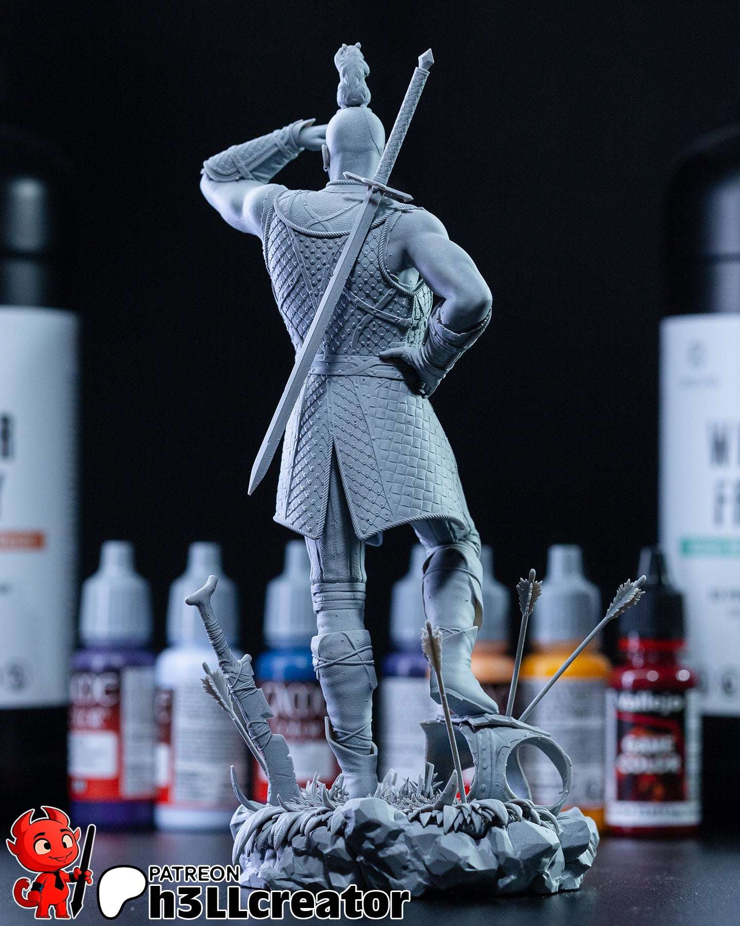Minsc and Boo (Baldur's Gate) resin figure by h3LLcreator — studio render 9