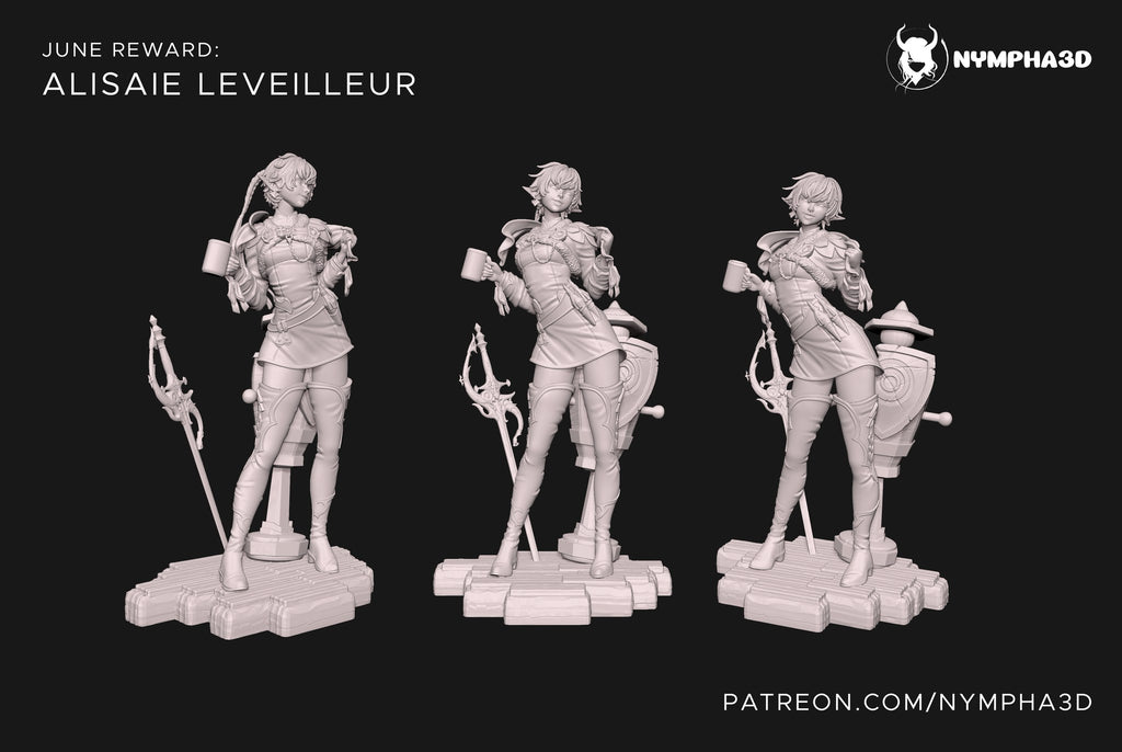 Alisaie Leveilleur (Final Fantasy) resin figure by Nympha — studio render 6