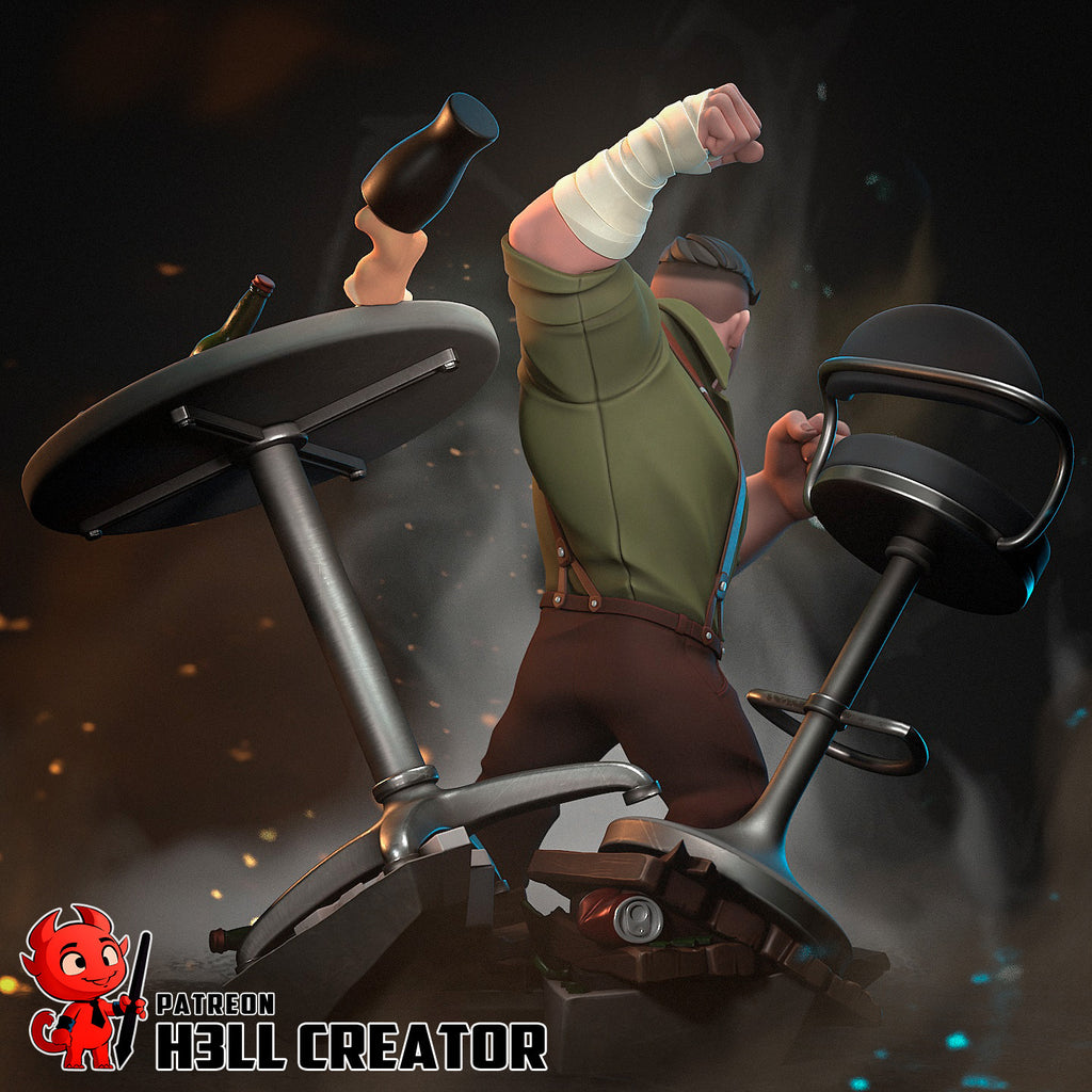 Punch Up (Dispatch) resin figure by h3LLcreator — studio render 8