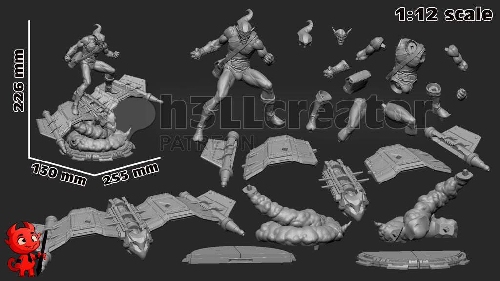 Green Goblin (Marvel) resin figure by h3LLcreator — studio render 13