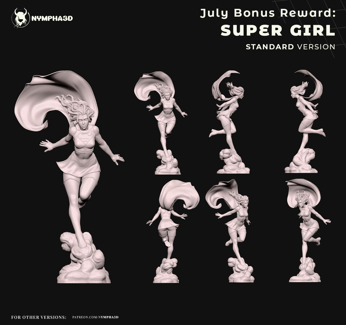 Supergirl (DC Comics) resin figure by Nympha — studio render 8