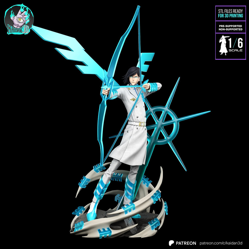 Uryu Ishida (Bleach) resin figure by Kaidan 3D — studio render 2