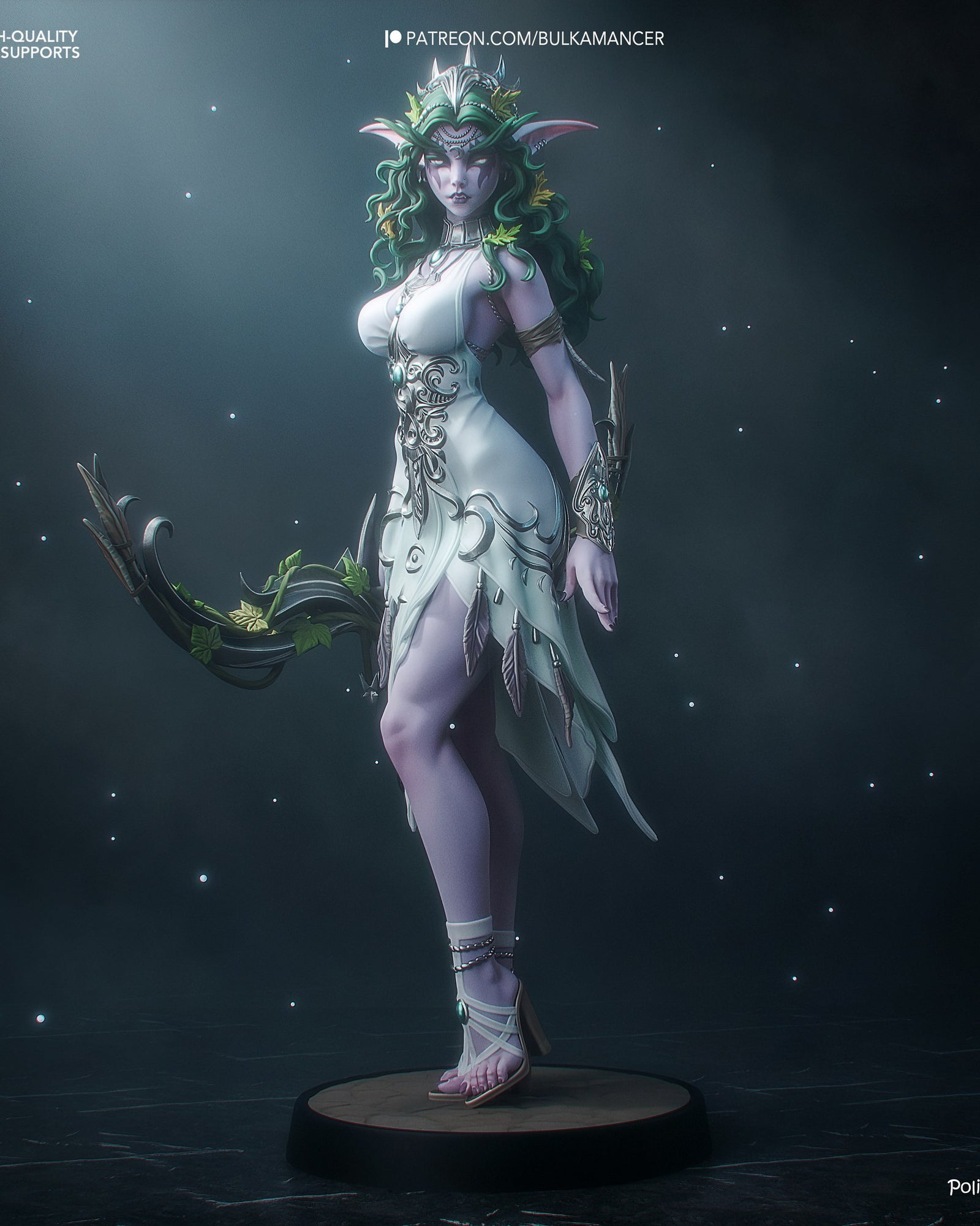 Tyrande Whisperwind (World of Warcraft) resin figure by Bulkamancer — studio render 4