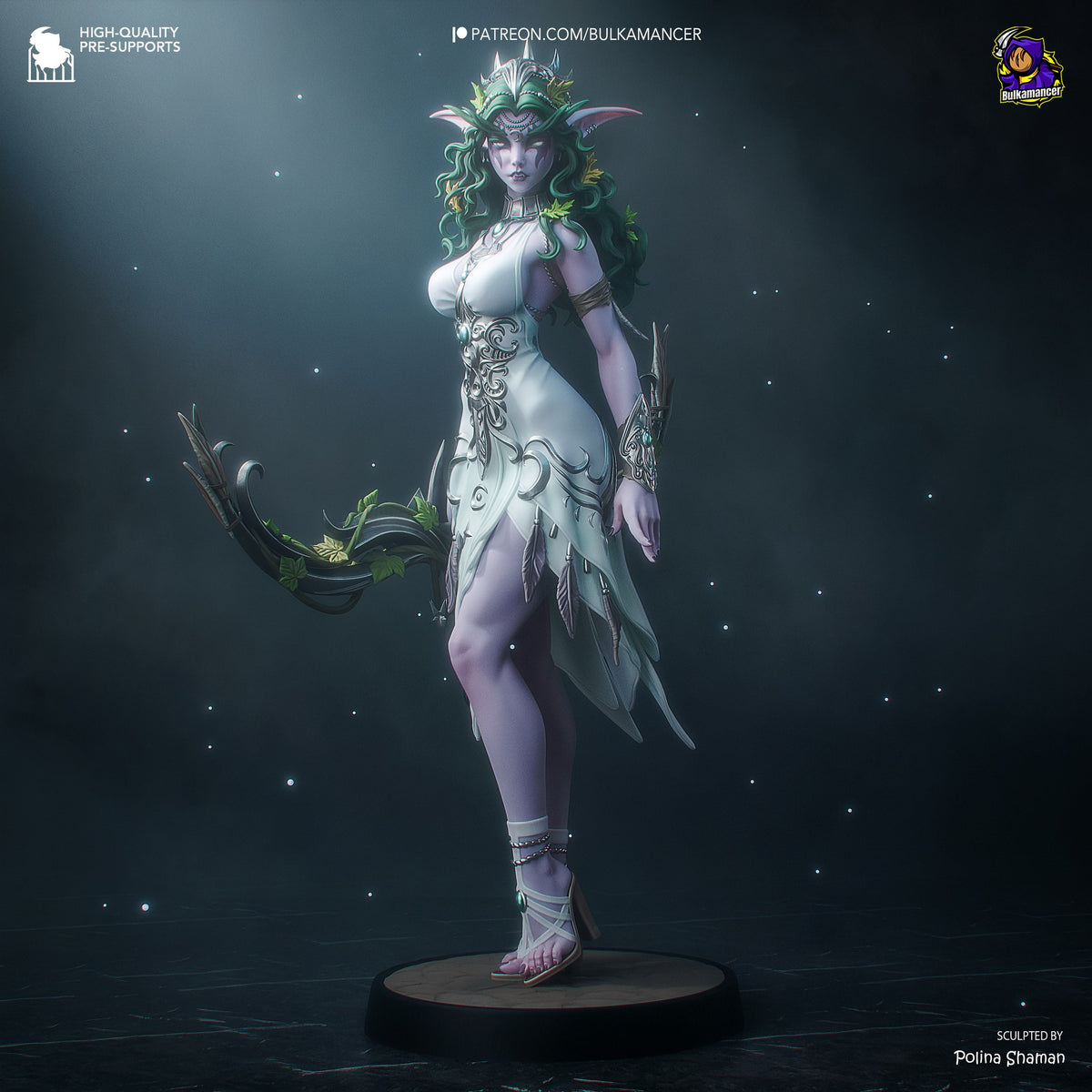 Tyrande Whisperwind (World of Warcraft) resin figure by Bulkamancer — studio render 4