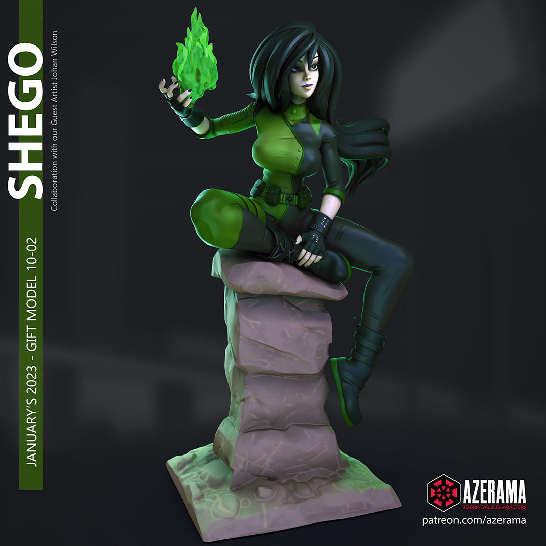 Shego (Kim Possible) resin figure by Azerama — studio render 1