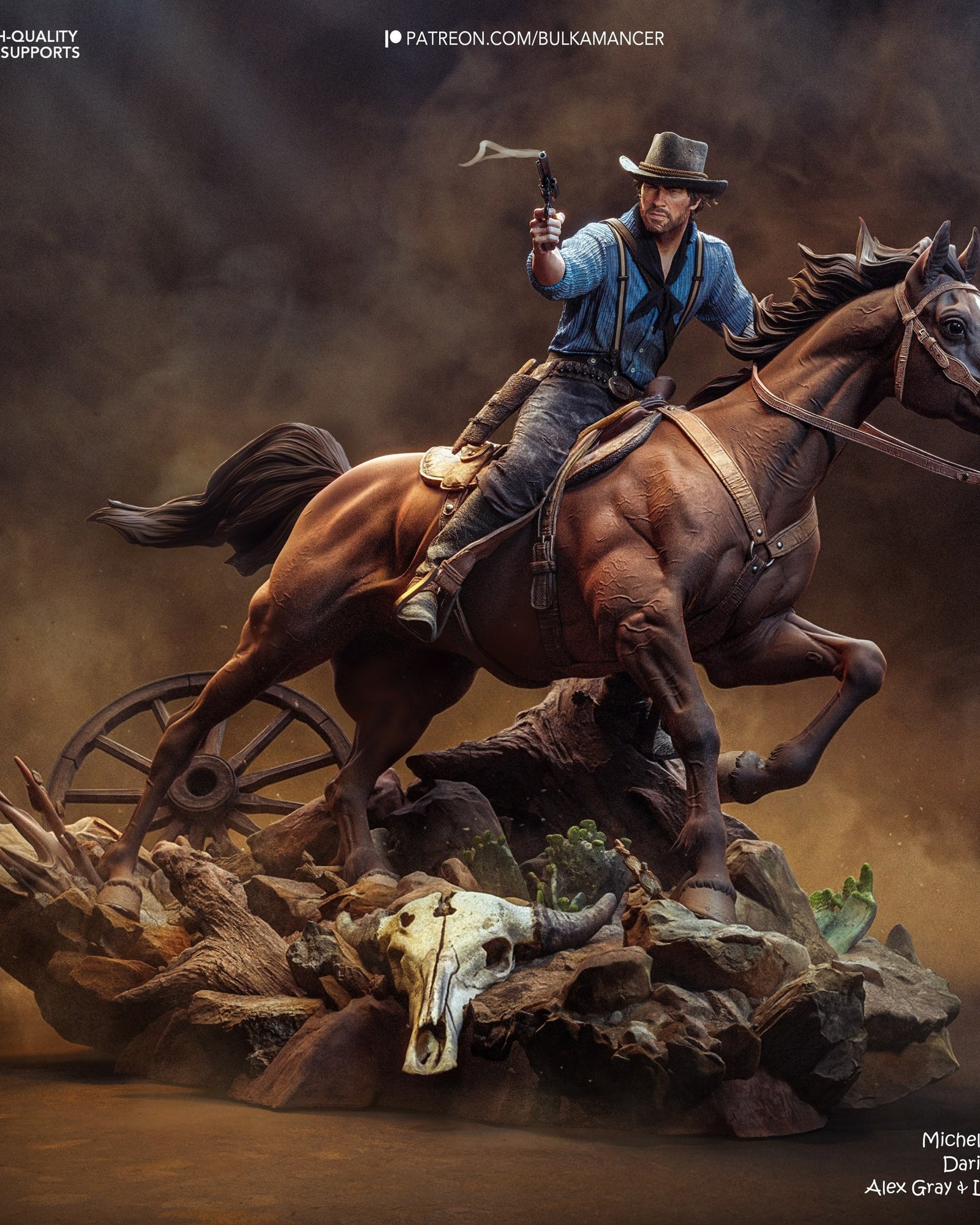 Arthur Morgan (Red Dead Redemption) resin figure by Bulkamancer — studio render 2
