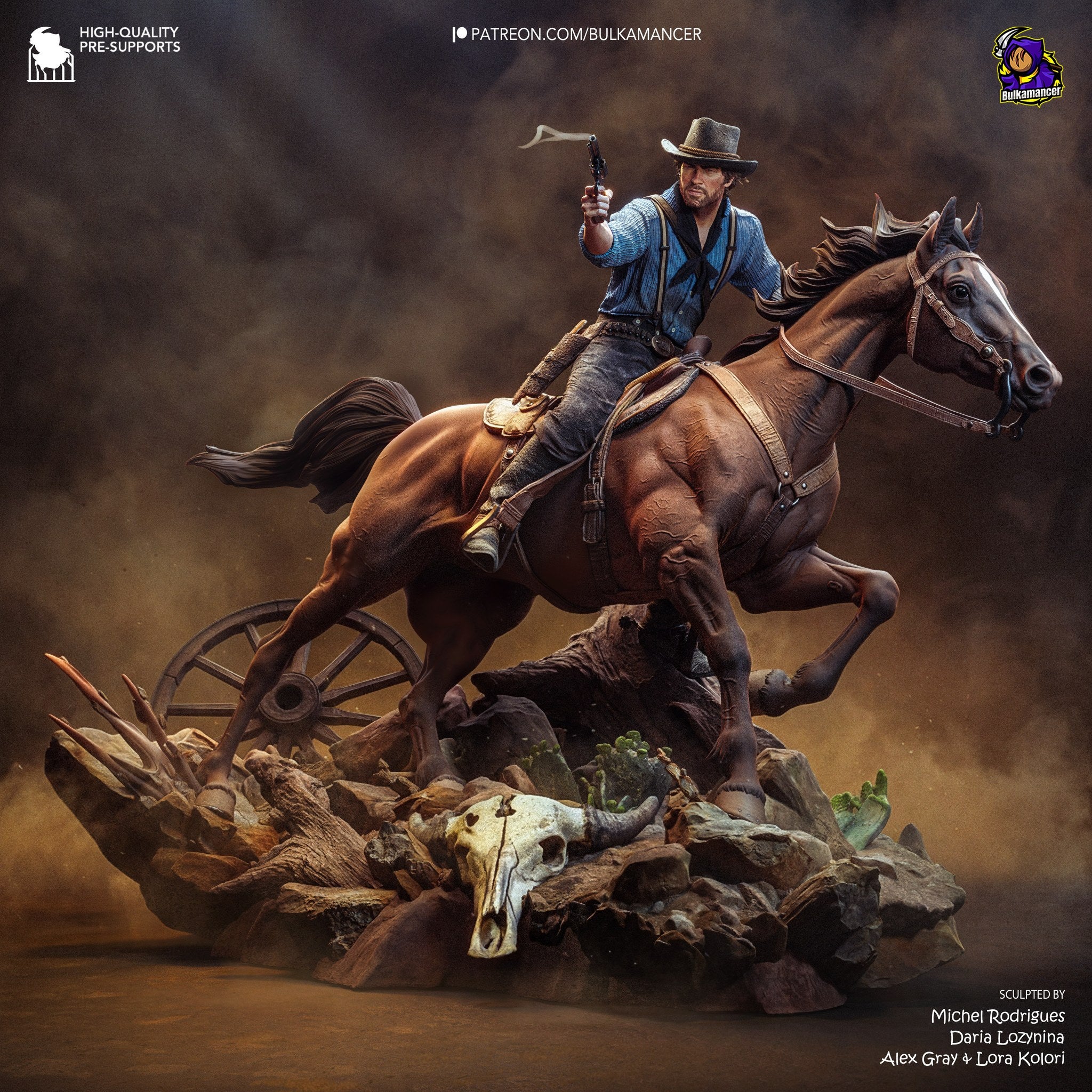 Arthur Morgan (Red Dead Redemption) resin figure by Bulkamancer — studio render 2