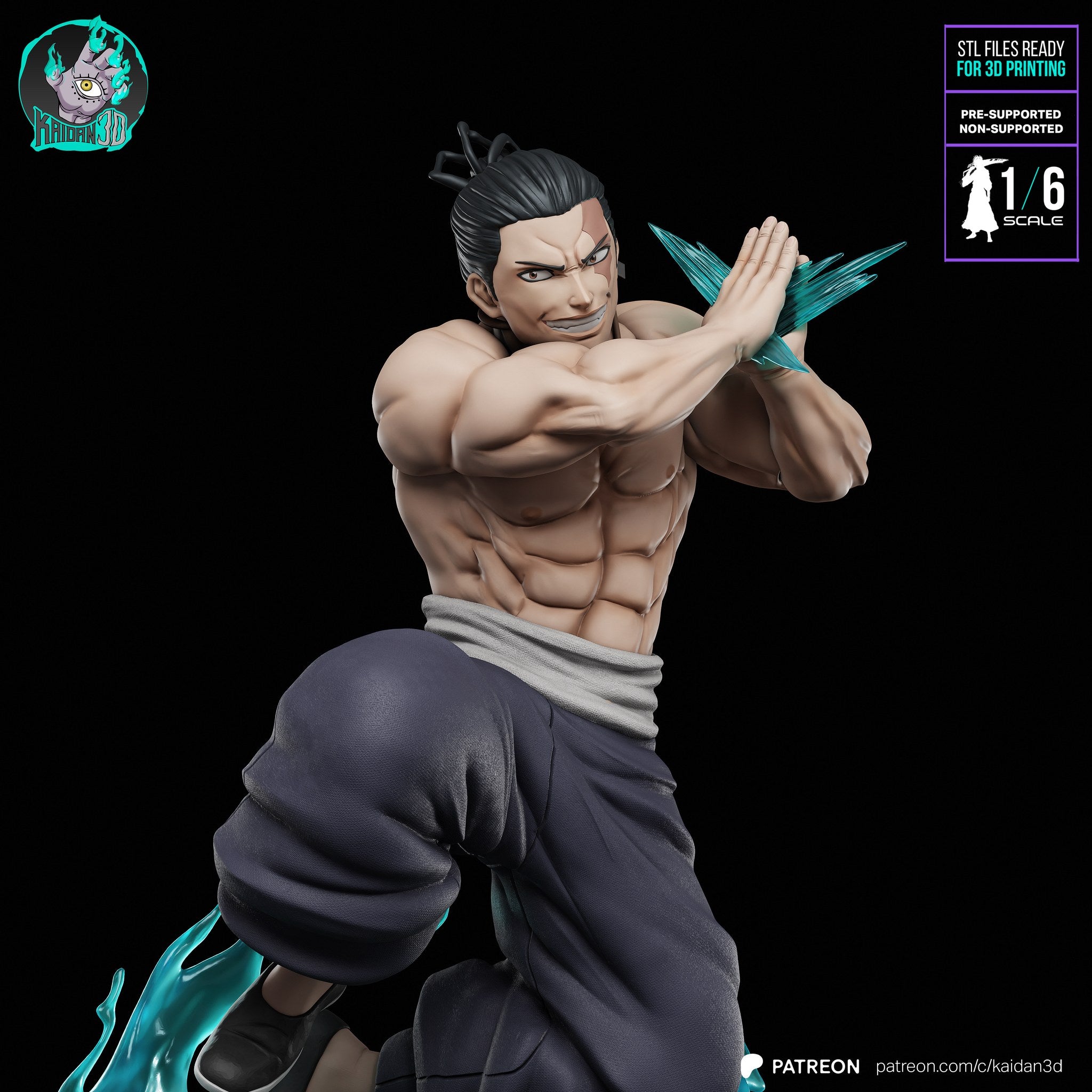 Aoi Todo (Jujutsu Kaisen) resin figure by Kaidan 3D — studio render 1