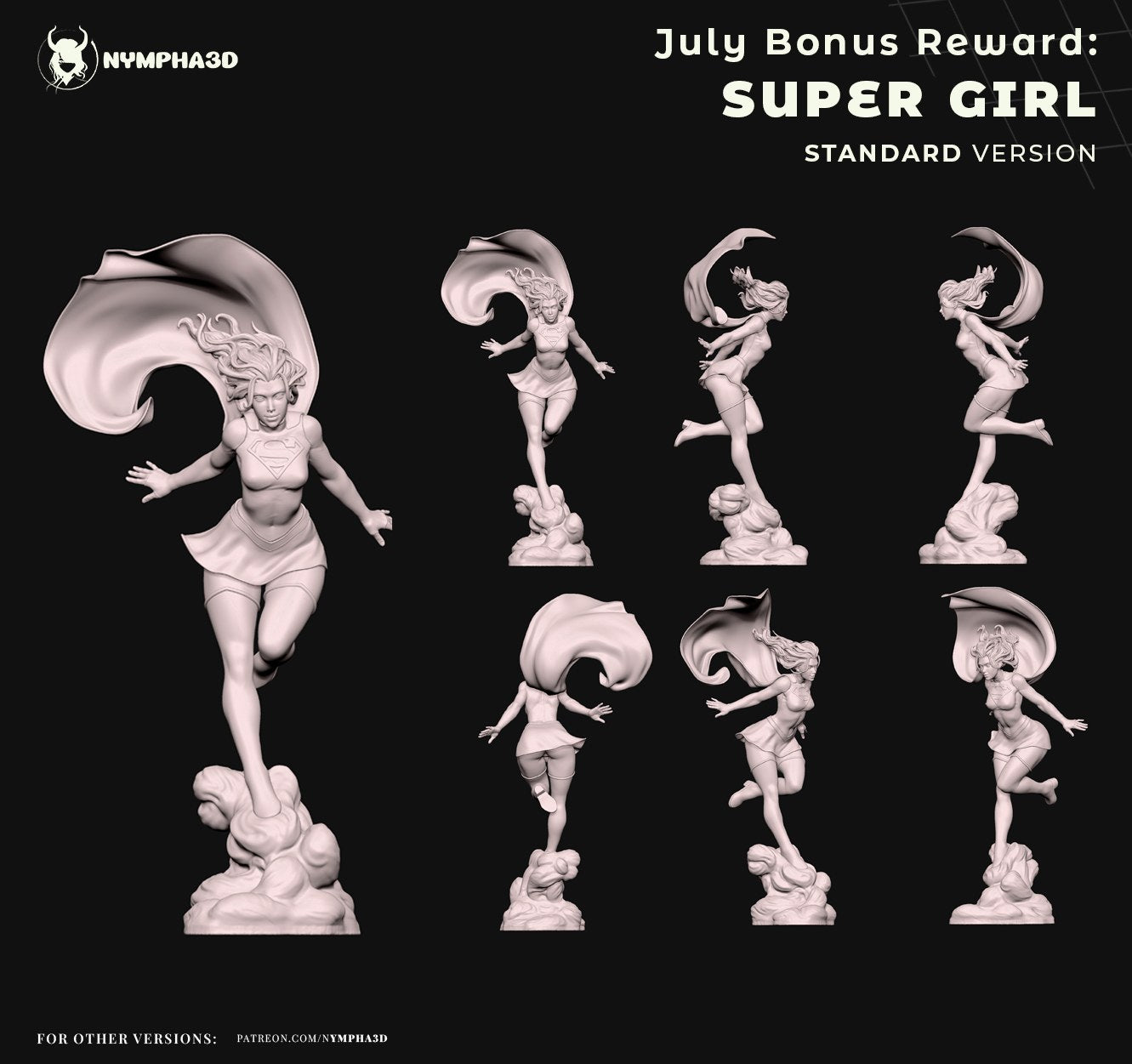 Supergirl (DC Comics) resin figure by Nympha — studio render 7