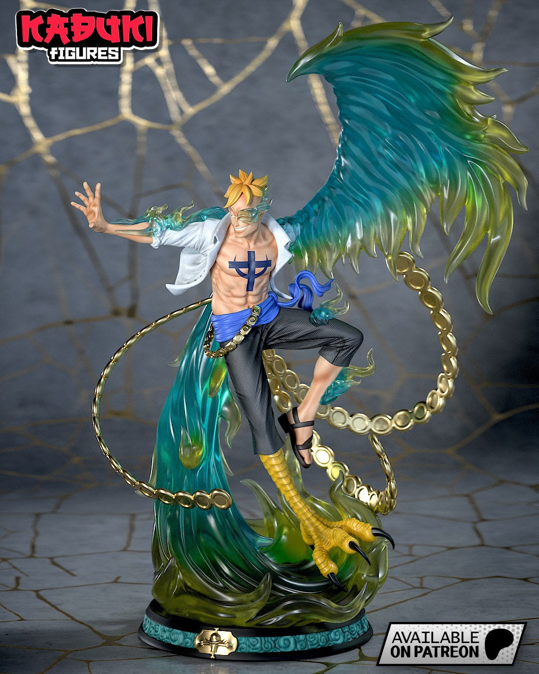 Marco (One Piece) resin figure by Tanuki Figures — studio render 3