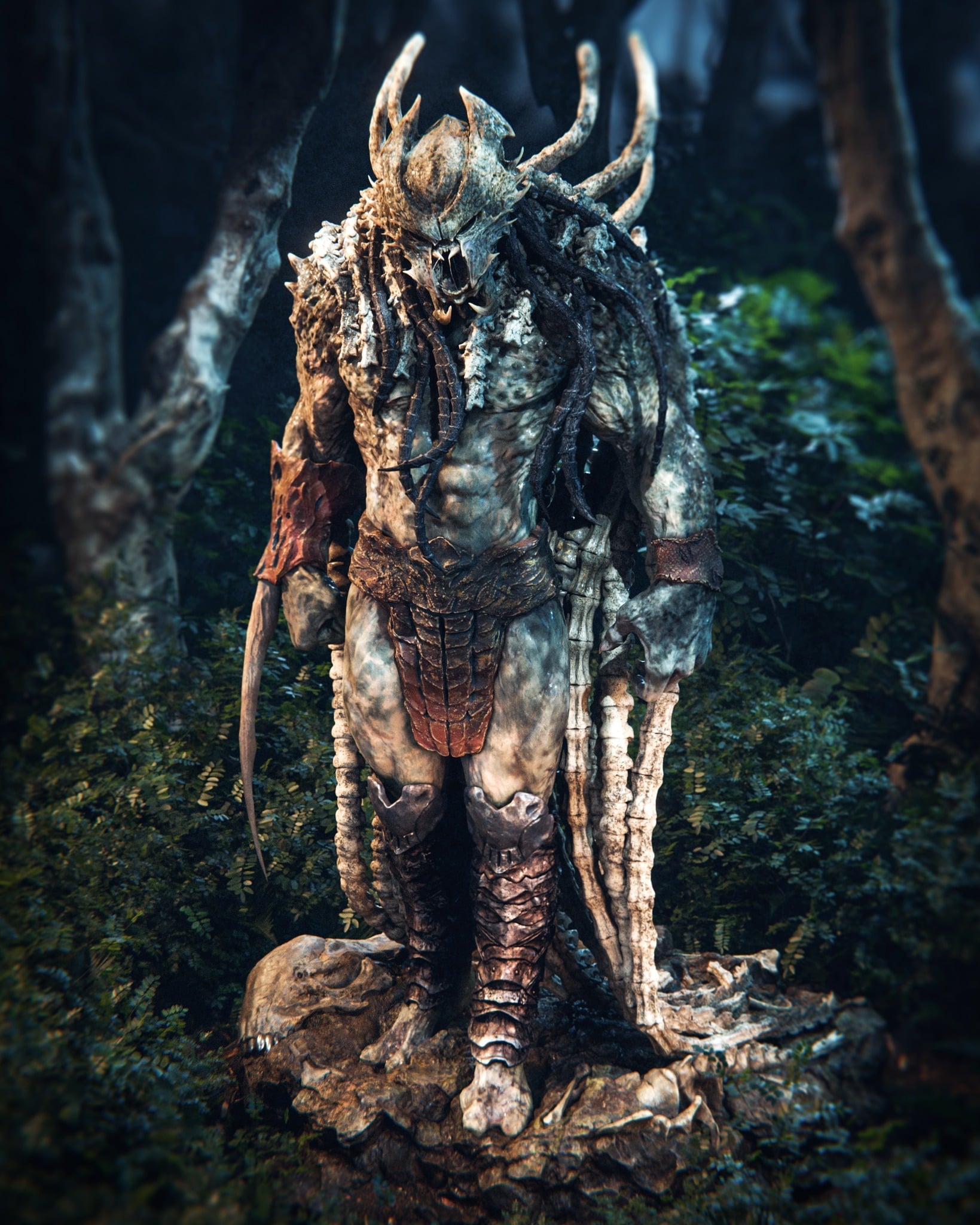 Predator (Predator) resin figure by CA 3D Studios — studio render 4