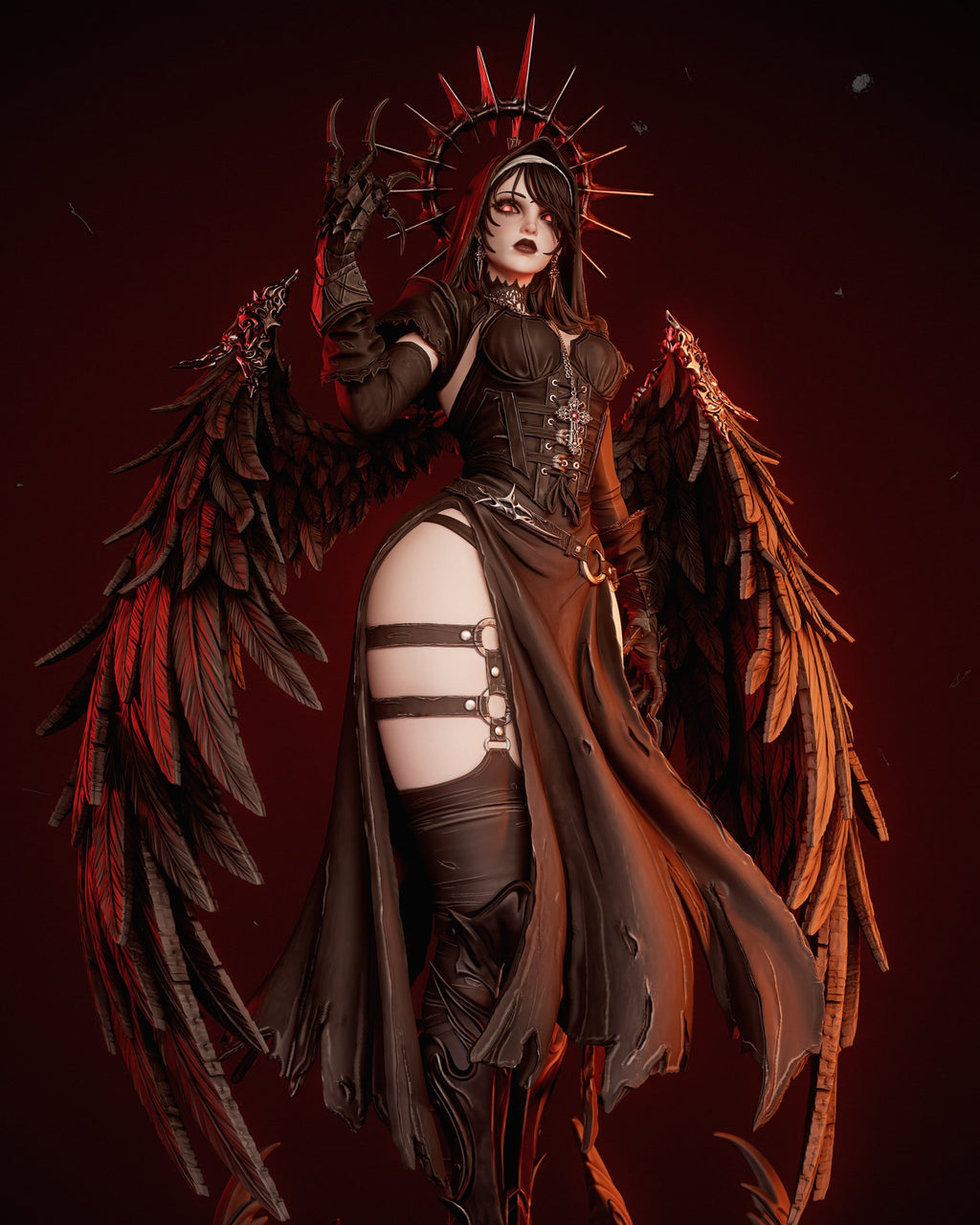 Corrupted Nun _Original Characters resin figure by CA 3D Studios — studio preview 2