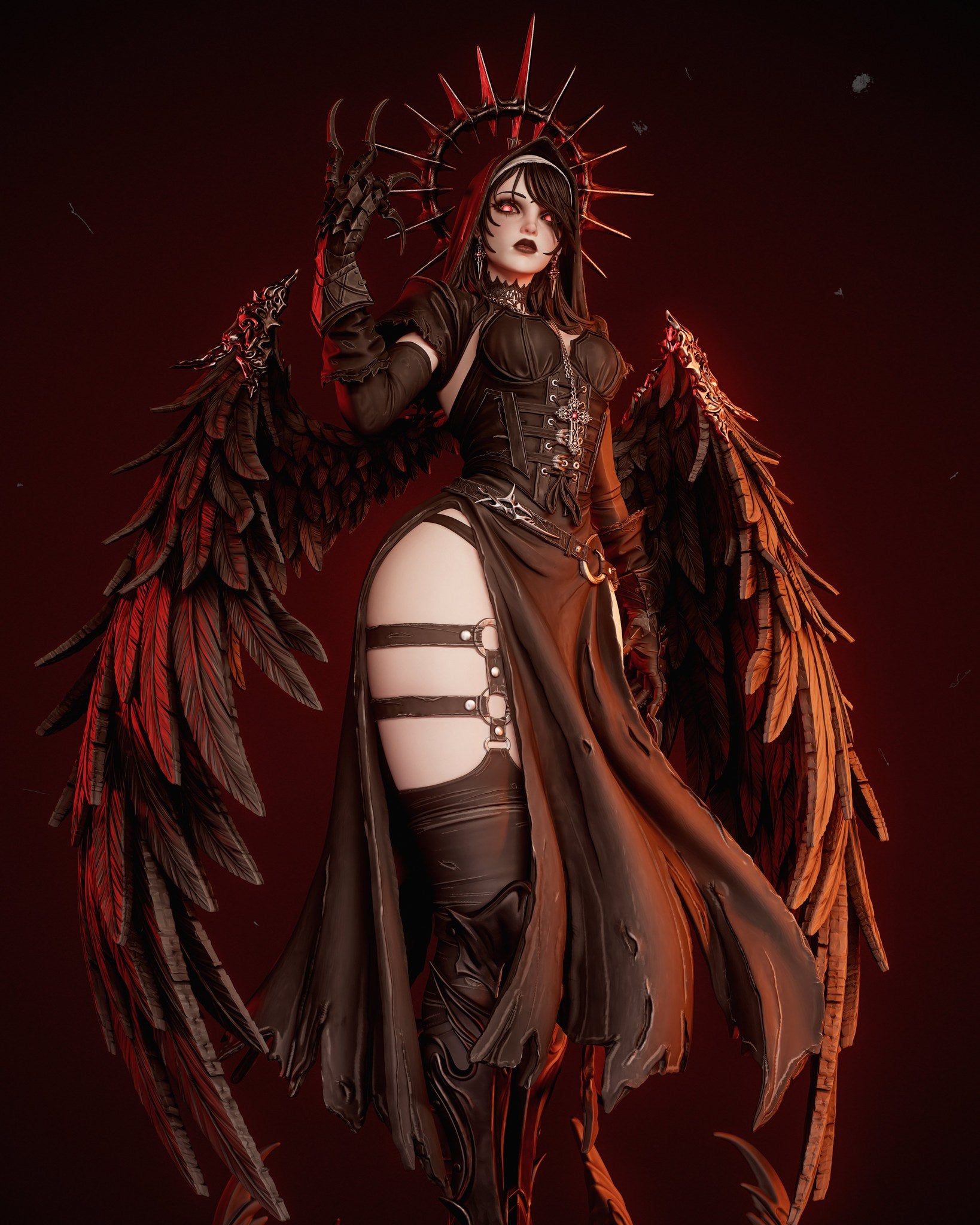 Corrupted Nun _Original Characters resin figure by CA 3D Studios — studio preview 2
