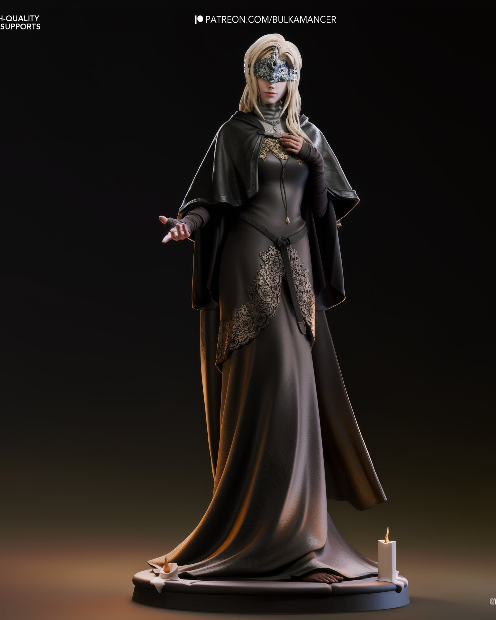 Fire Keeper (Dark Souls) resin figure by Bulkamancer — studio render 2