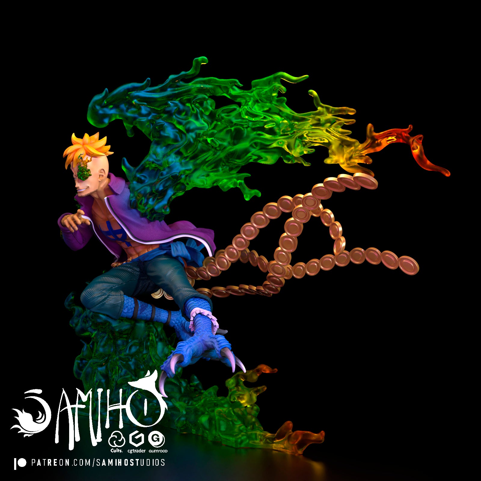 Marco One Piece resin figure by Samiho Studios — studio preview
