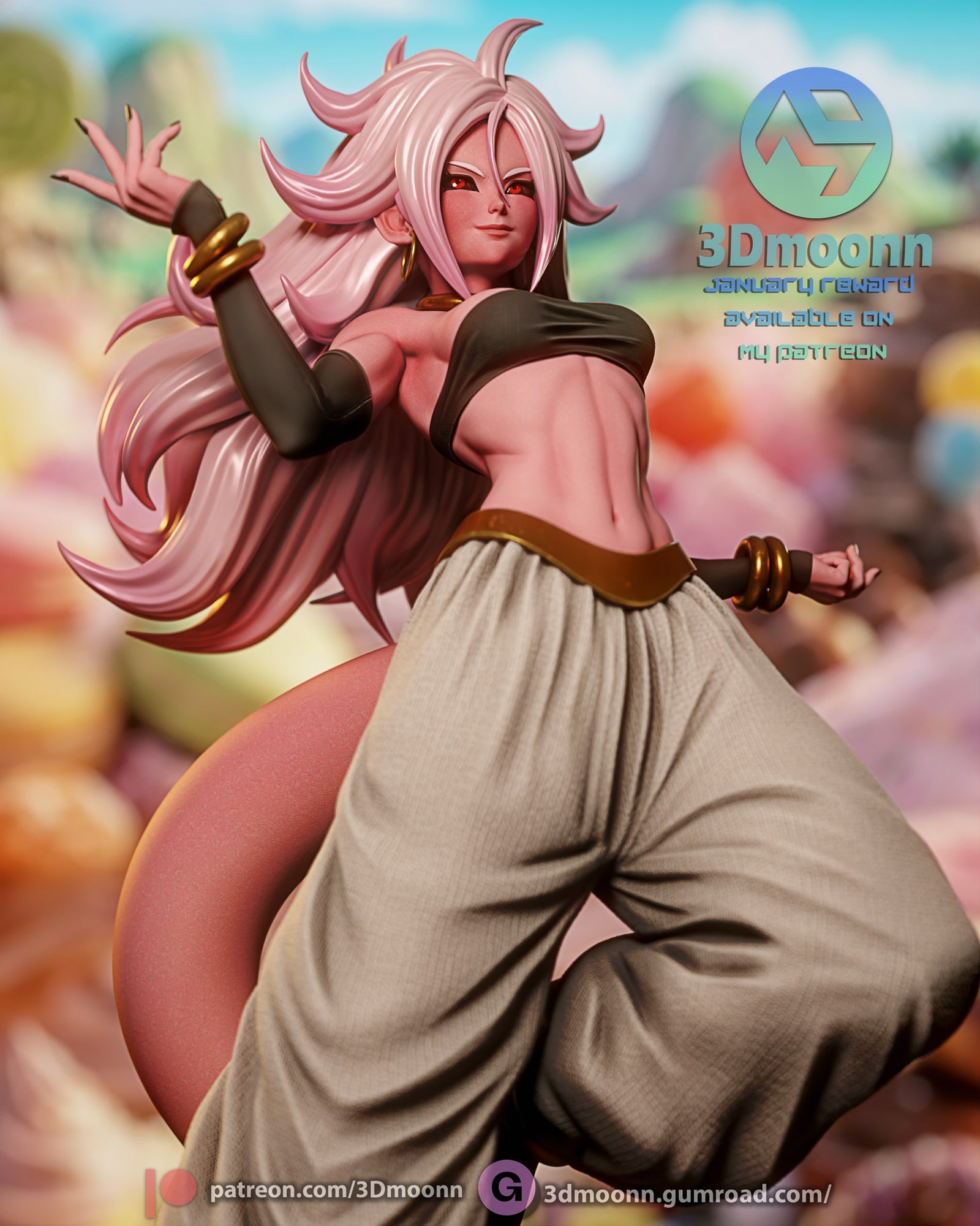 android 21 dragon ball 3dmoonn