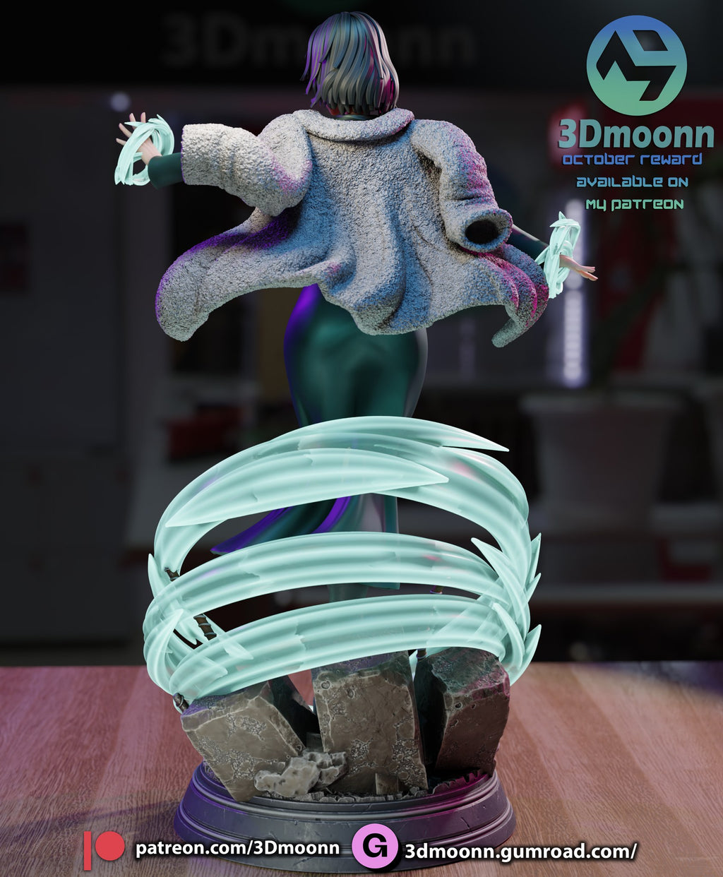 fubuki one punch man 3dmoonn 3d print model