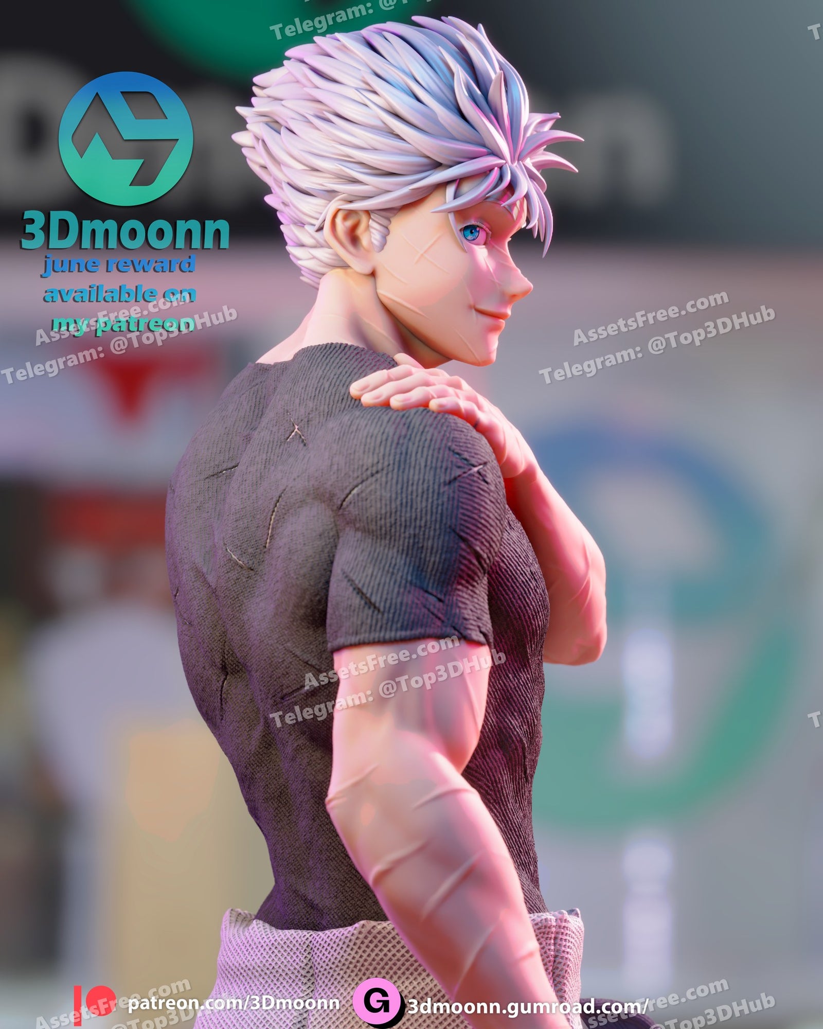 gojo jujutsu kaisen 3dmoonn