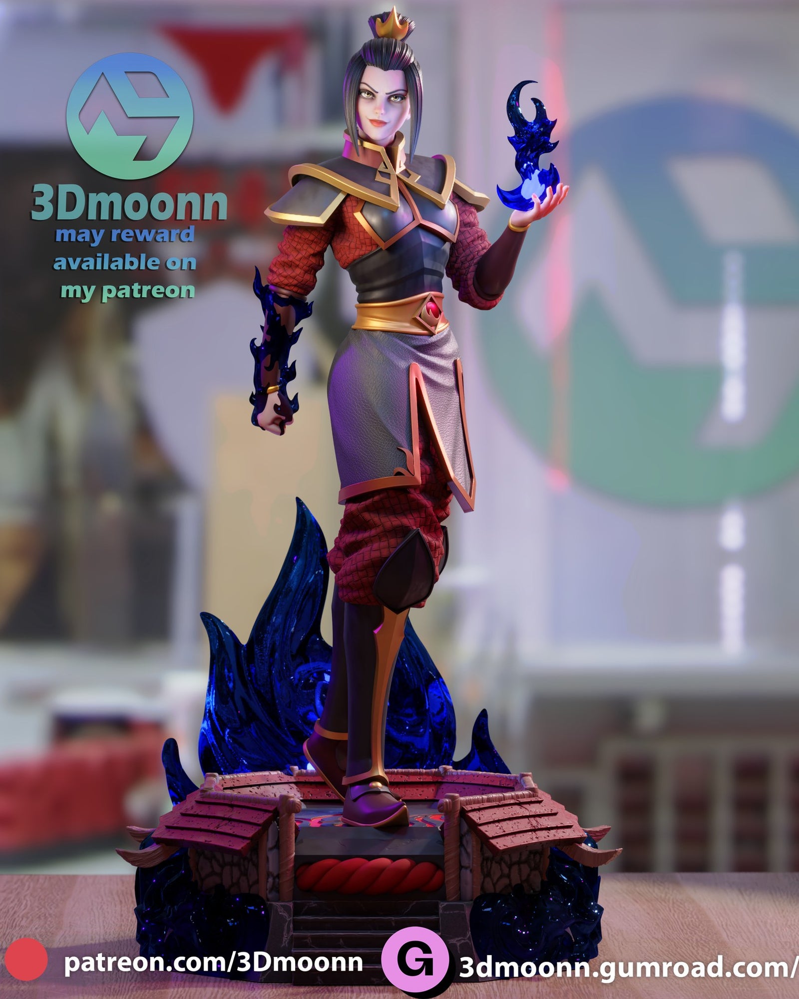 azula avatar the last airbender 3dmoonn