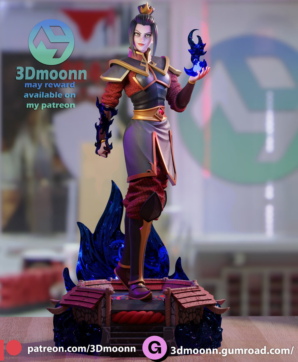 azula avatar the last airbender 3dmoonn