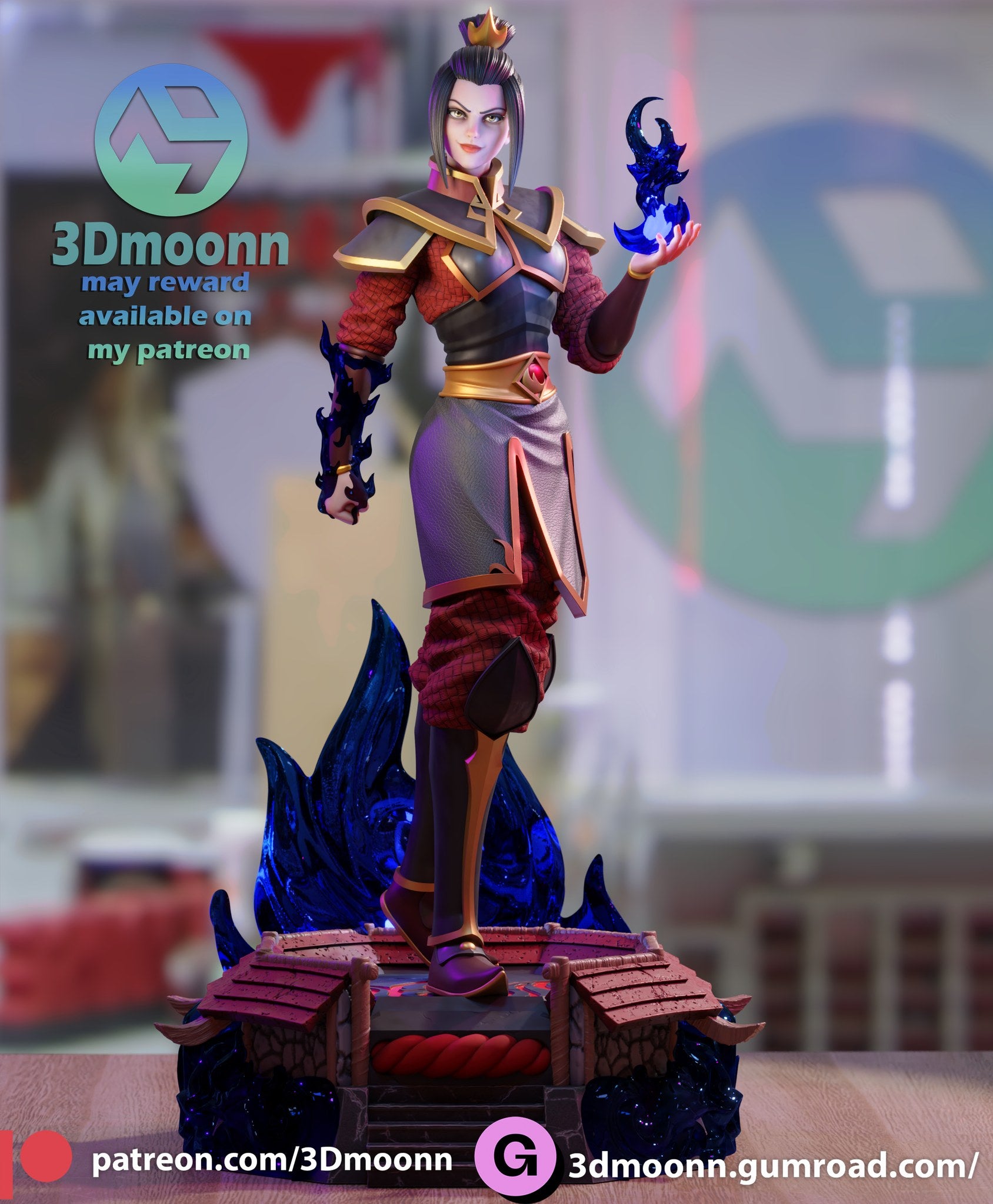 azula avatar the last airbender 3dmoonn