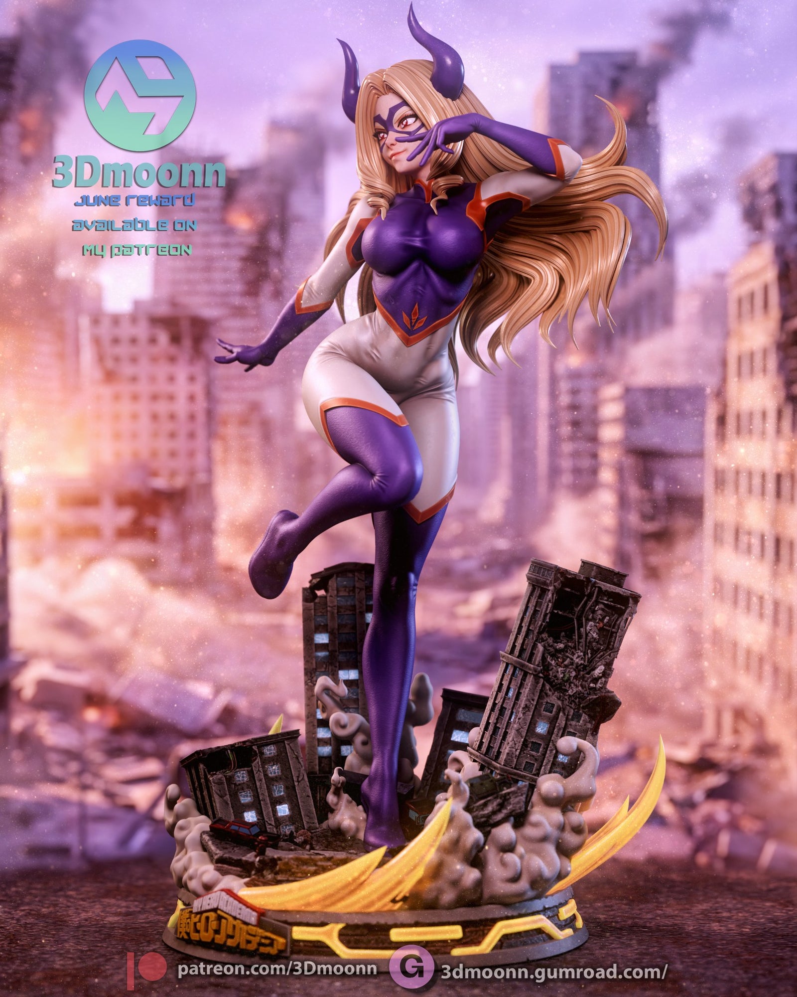 mt lady my hero academia 3dmoonn mtladyboku no