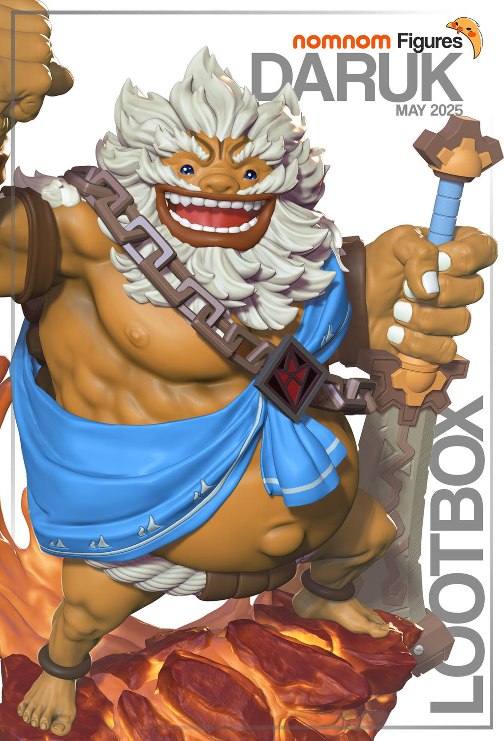 Daruk The Legend of Zelda resin figure by NomNom Figures — studio preview 1