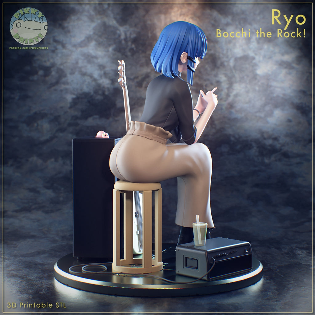 Ryo Yamada (Bocchi the Rock) resin figure by PikkyPrints — studio render 4