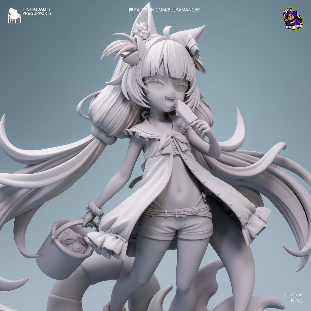 Sameko Saba (VTubers) resin figure by Bulkamancer — studio render 10